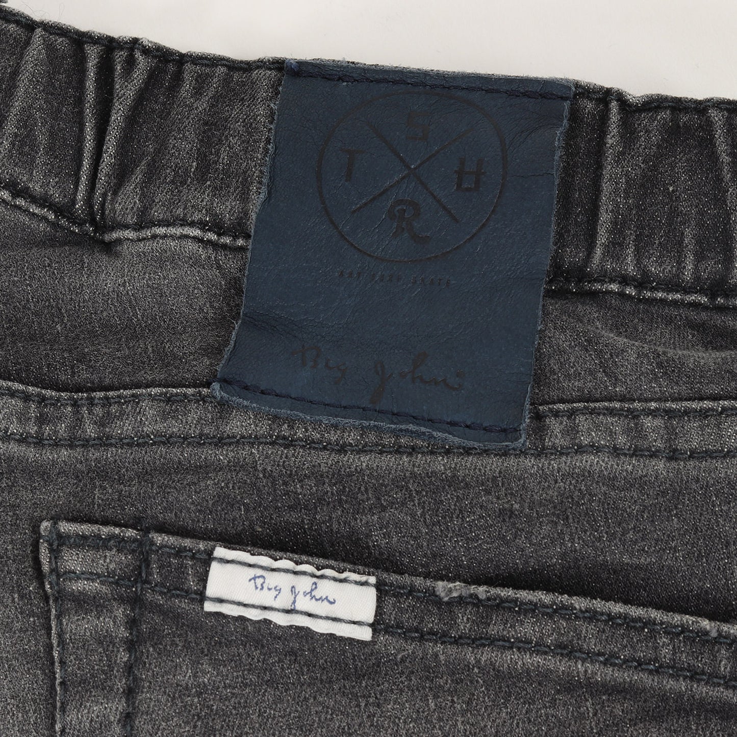 × SURT × BIG JOHN ダメージ ヴィンテージ加工 カットオフ ストレッチ デニム スキニー パンツ (MXSURT001 HW-799) / ジッパーフライ ジーンズ 切りっぱなし