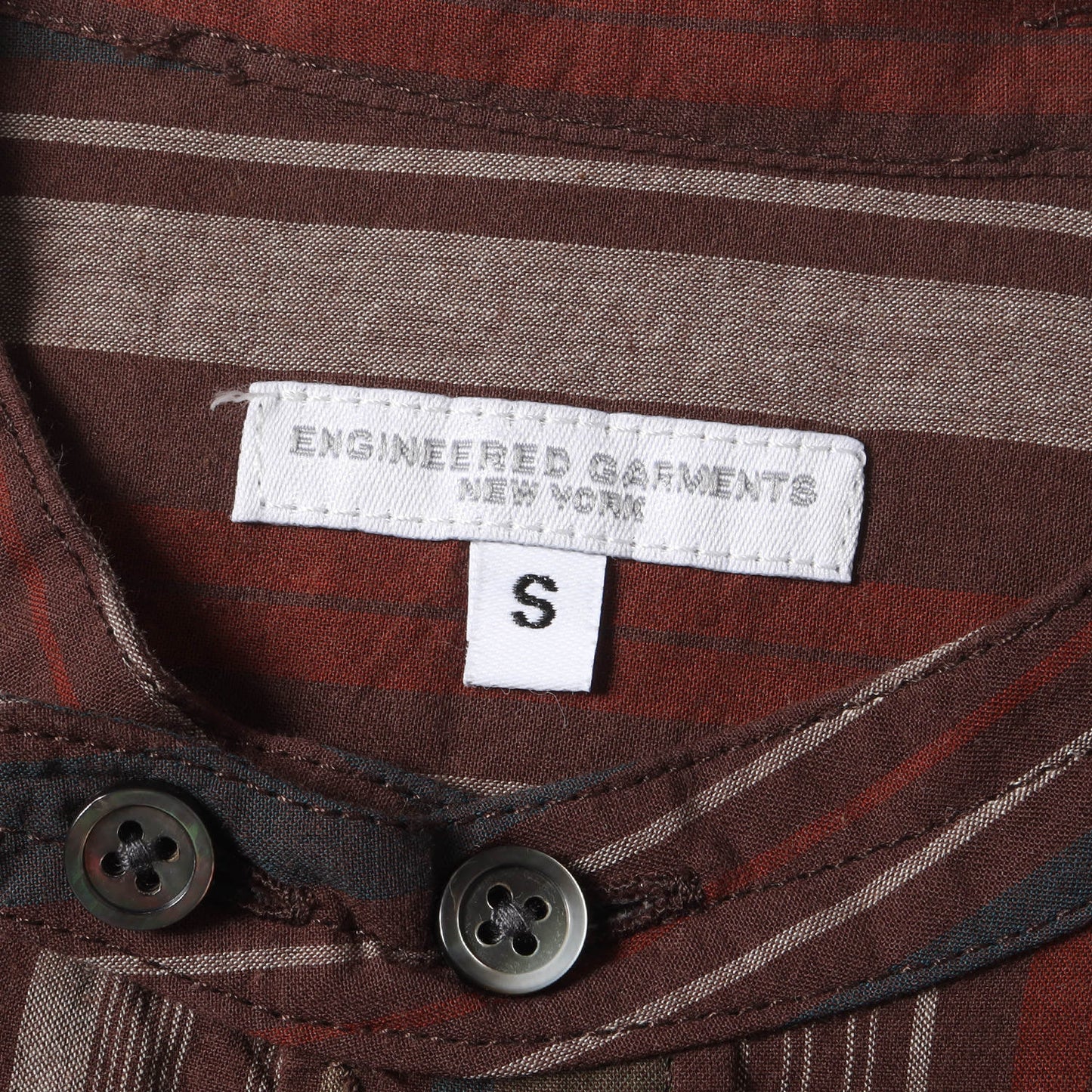 21SS マルチストライプ スタンドカラー ワーク シャツ (Banded Collar Shirt Variegated Stripe) / 長袖