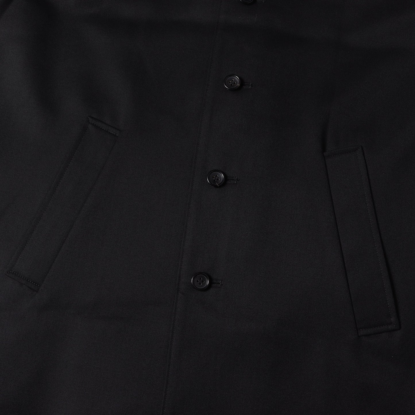 ウール ギャバジン クロス コート / 定番 ベーシック オフィカジ ビジカジ ドメブラ MADE IN JAPAN