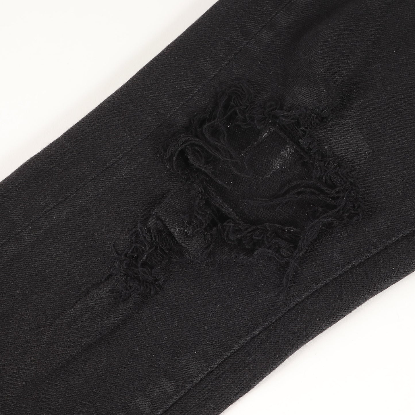 クラッシュ ペイント加工 ストレッチ デニム スキニー パンツ / ボタンフライ ジーンズ