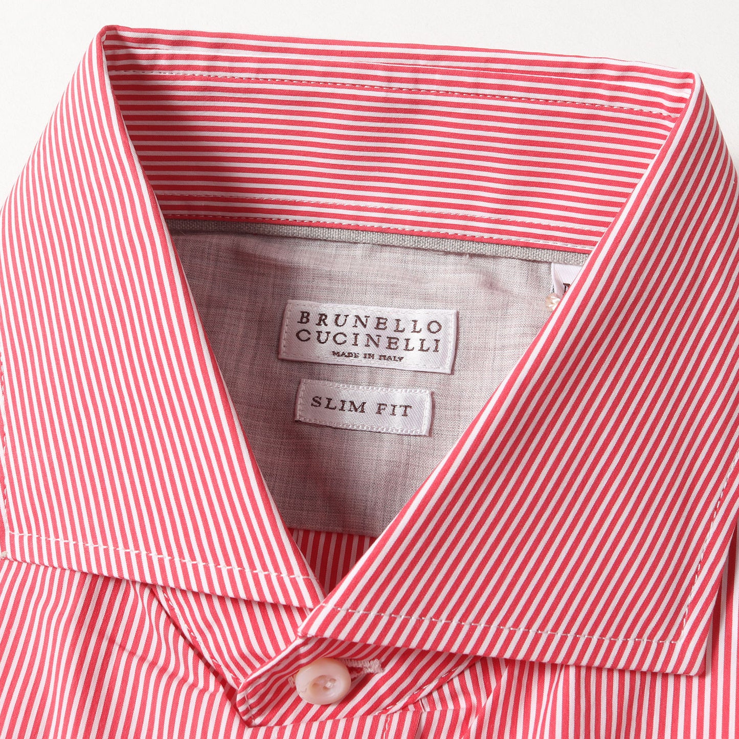 ストライプ ホリゾンタルカラー ストレッチ フォーマル ドレス シャツ / 長袖 ビジネス ビジカジ オフィカジ イタカジ SLIM FIT MADE IN LTALY