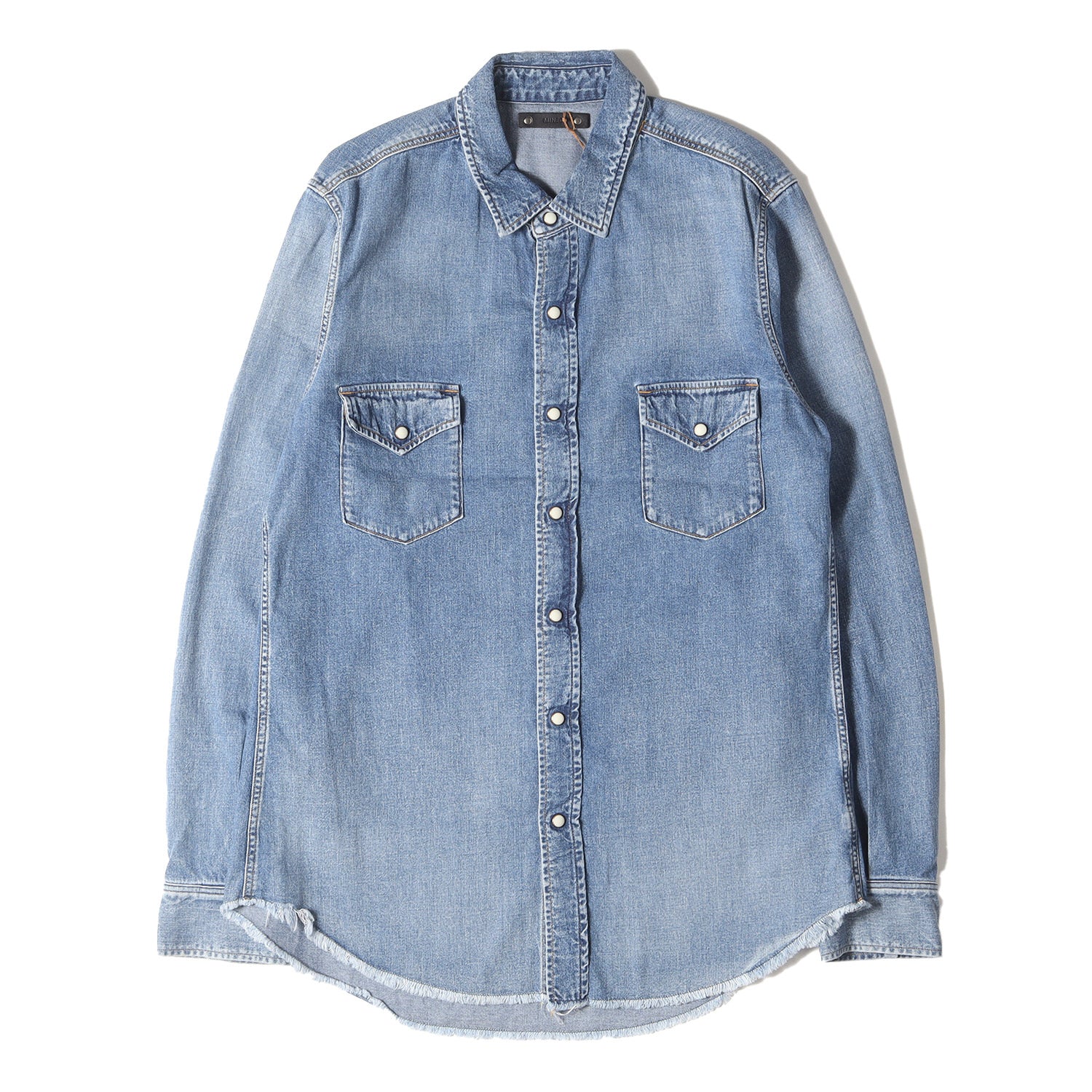 MINEDENIM (マインデニム) 23SS USED加工 ウエスタン デニム シャツ 