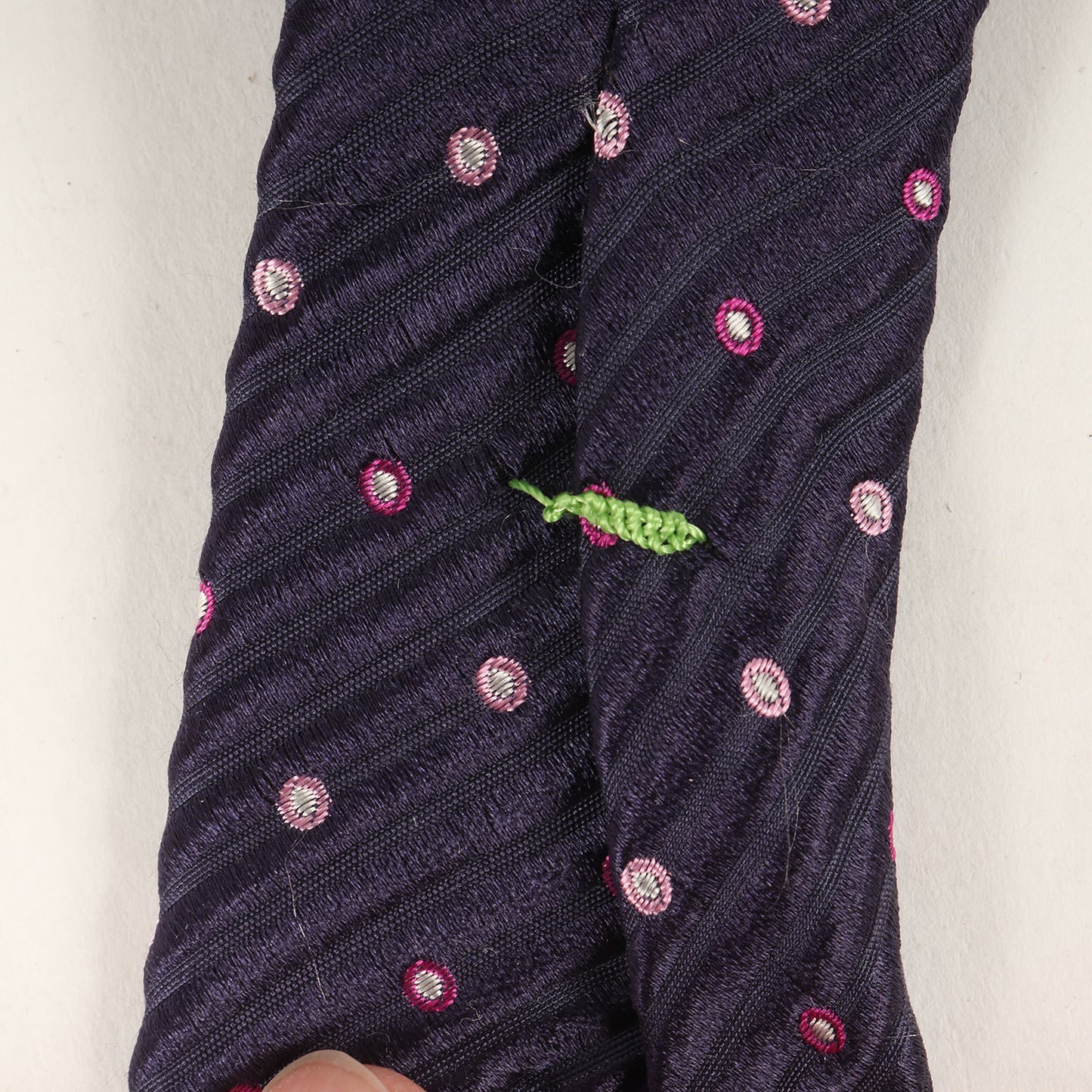 ドット エンボス ストライプ シルク ネクタイ / ビジネス フォーマル ドレス