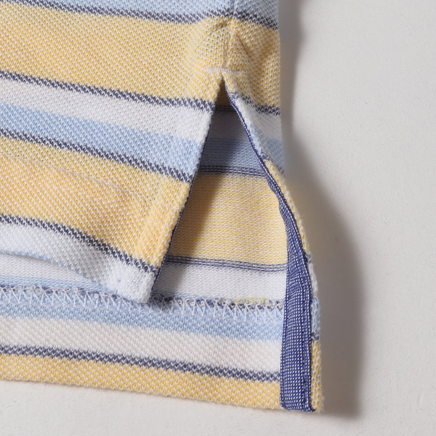 ワンポイント アイコン 刺繍 マルチボーダー 鹿の子 半袖 ポロシャツ / ビジカジ オフィカジ トラッド アメトラ PERFORMANCE POLO SLIM FIT