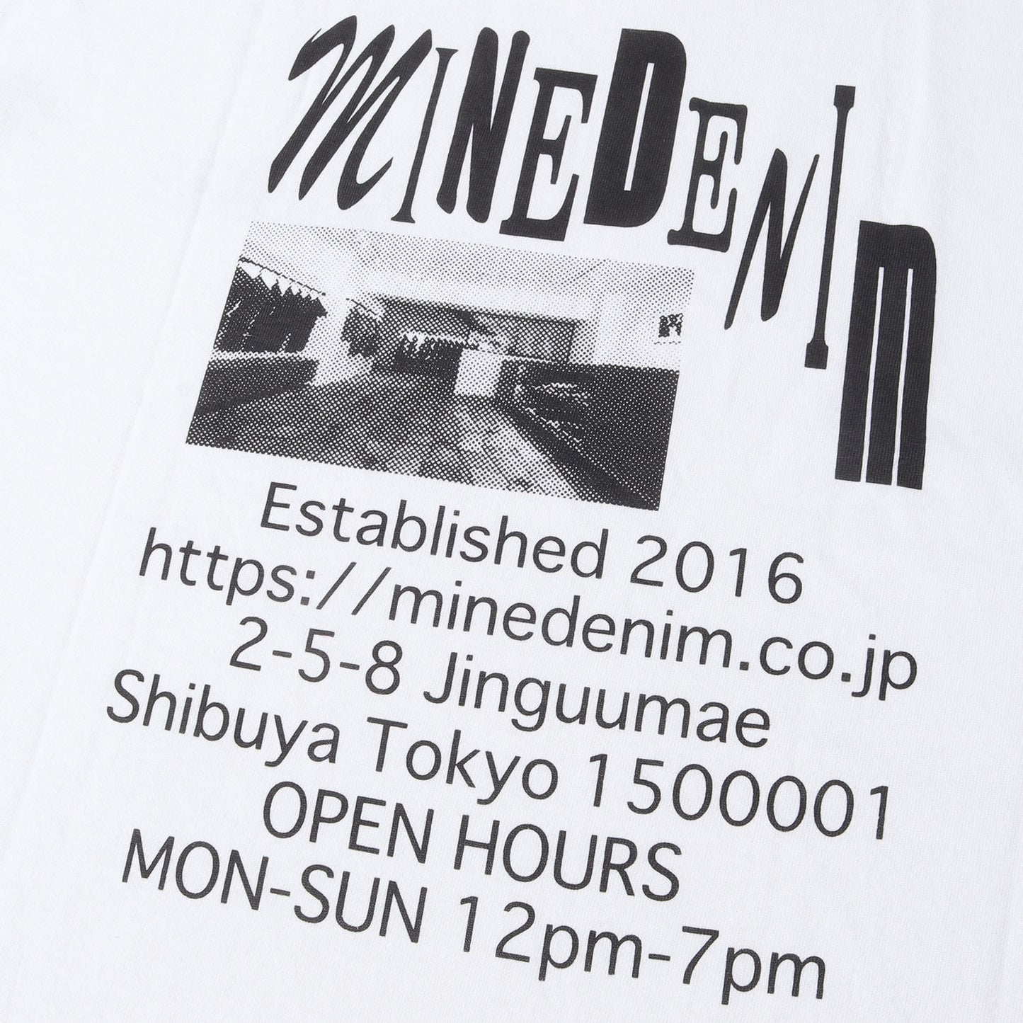 24SS × PAJA STUDIO ワンポイント ロゴ バック フォト グラフィック プリント Tシャツ (Address T-SH)