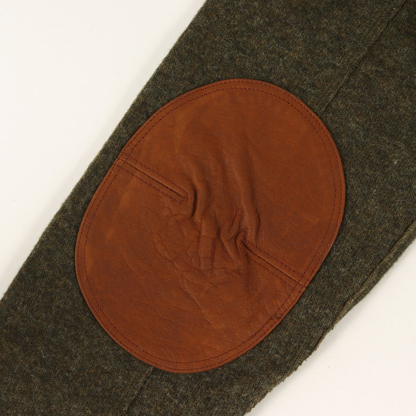 90s - 00s レザー エルボーパッチ ショールカラー ハーフ ボタン メランジ ウール ニット / セーター プルオーバー コットンライニング 定番 ベーシック アメトラ トラッド ラギッド オフィカジ ビジカジ