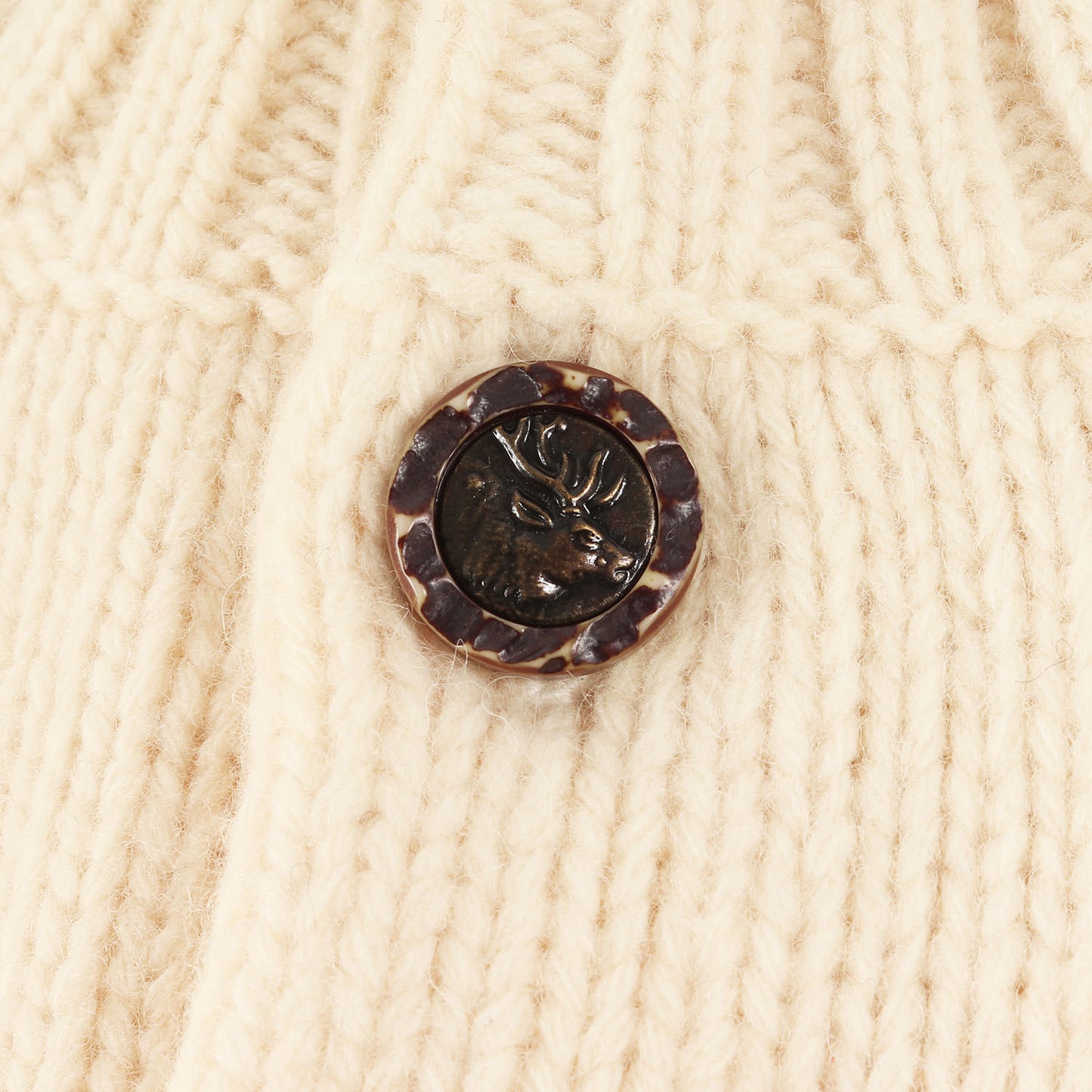 ハイネック ハーフ ボタン ウール ニット / セーター プルオーバー 定番 ベーシックブリティッシュ カジュアル RED EAR