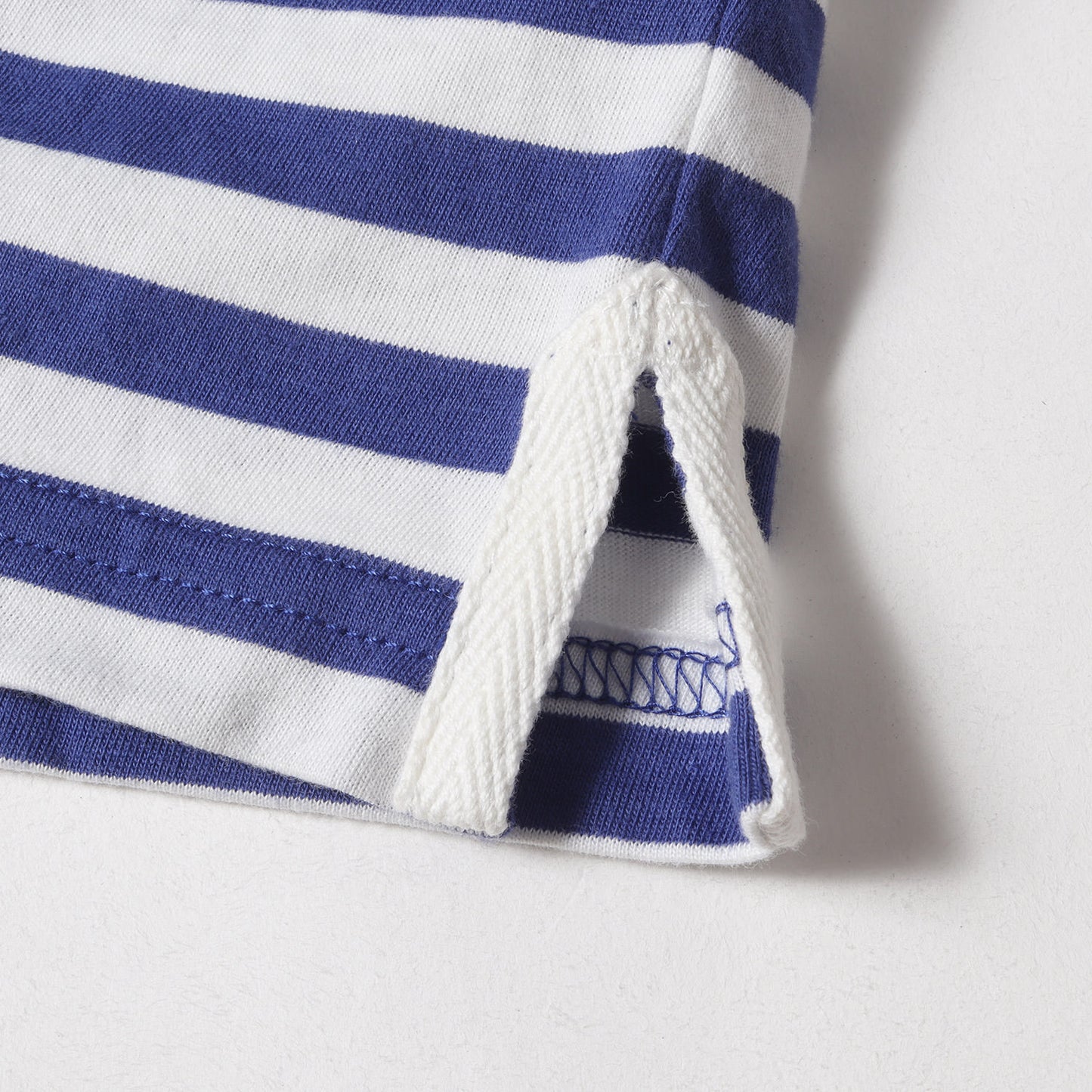 ワンポイント アイコン ワッペン 刺繍 マリンボーダー 半袖 ポロシャツ (MAGLIA POLO MANICA CORTA) / ラグカジ