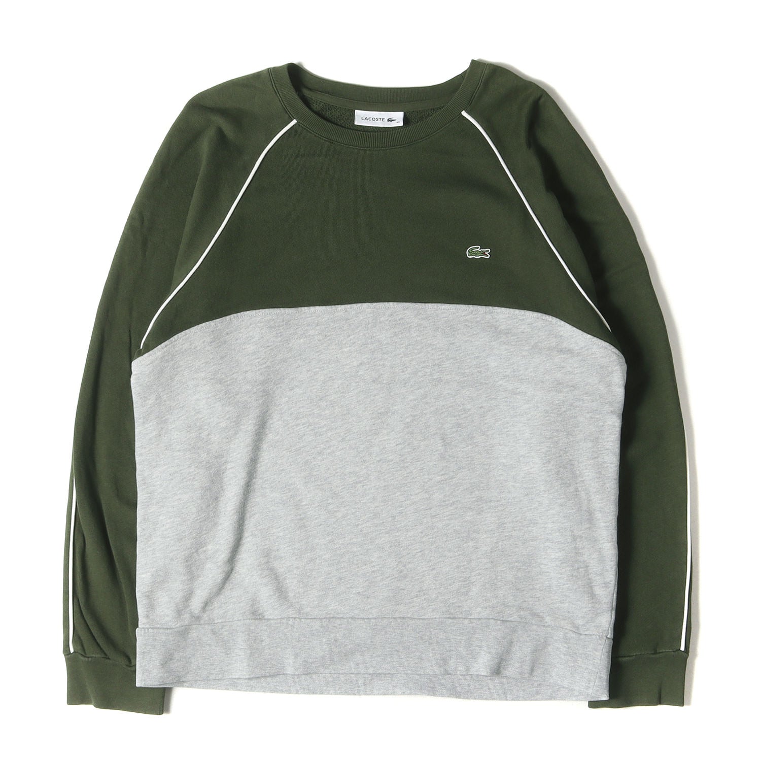 LACOSTE (ラコステ) ワンポイント ワニワッペン 刺繍 バイカラー ラグラン スウェット (Womens Sweatshirt SF3969)  / トレーナー プルオーバー 裏毛 定番 ベーシック フレカジ フレンチ カジュアル - ブランド古着の通販・買取 | BEEGLE by  Boo-Bee