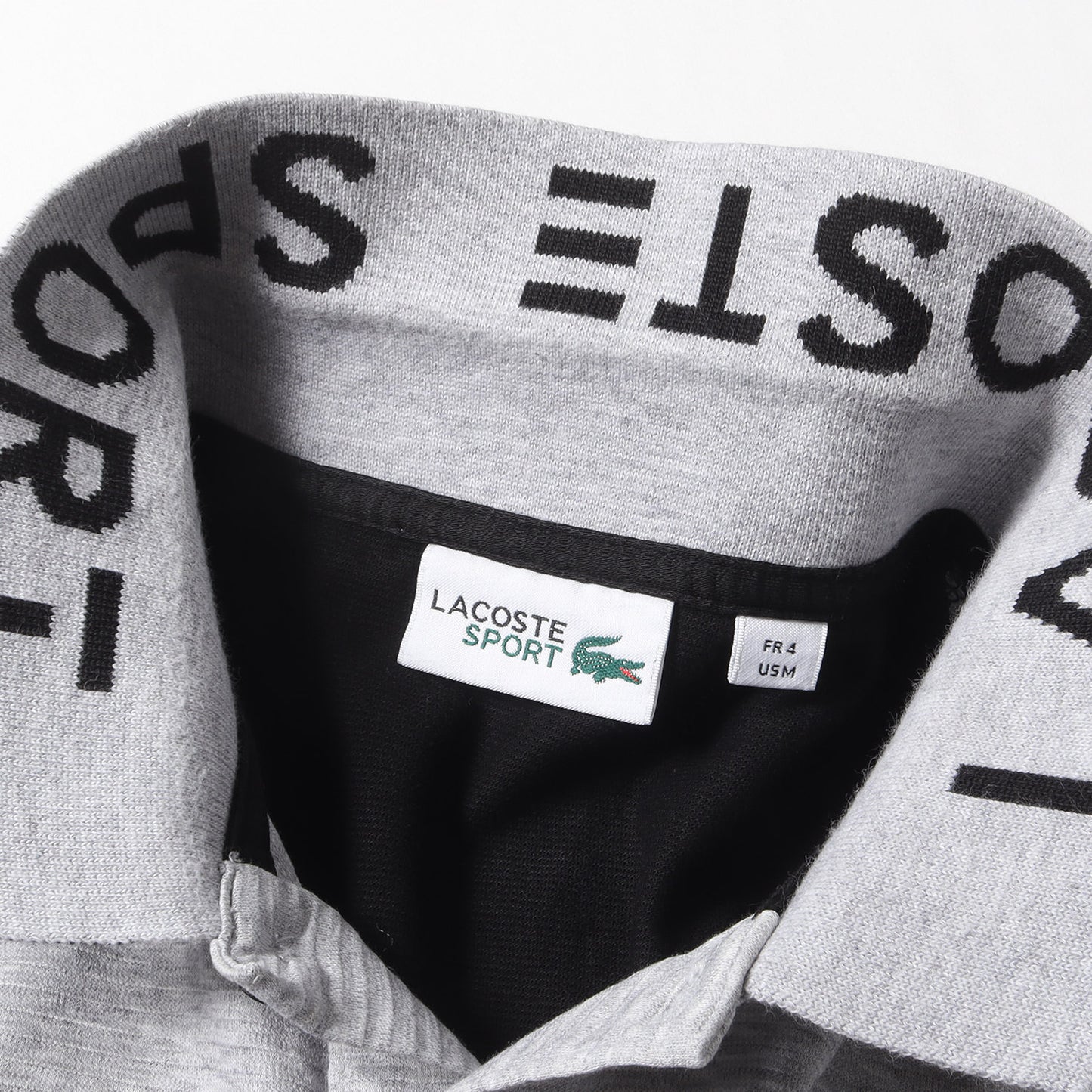 ロゴ ジャガード カラー ワンポイント ワニワッペン 刺繍 バイカラー 半袖 ポロシャツ (YH2135) / 定番 ベーシック SPORT