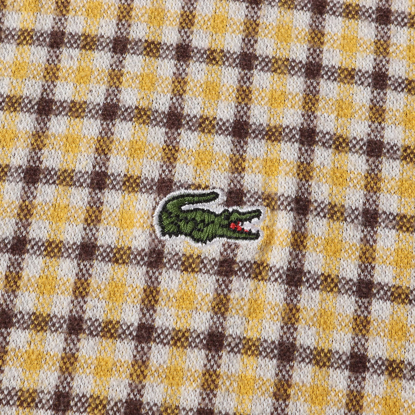 タッタソールチェック ワニ 刺繍 天竺編み ボタンダウン シャツ (KH606E) / 長袖 B.D オフィカジ ビジカジ MADE IN JAPAN