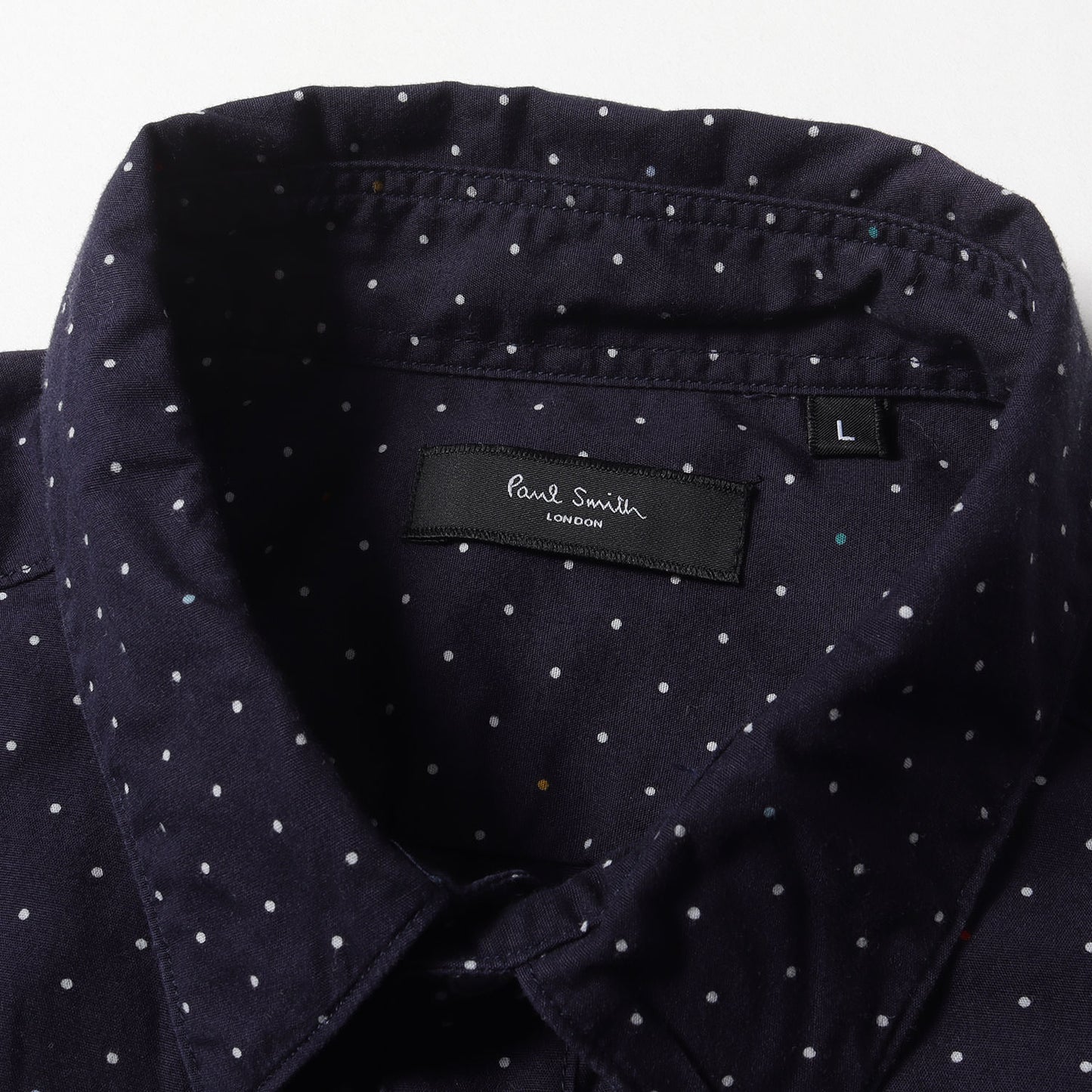 ポルカ ピンドット ブロード ドレス シャツ (143126 916M) / 長袖 ビジカジ オフィカジ LONDON