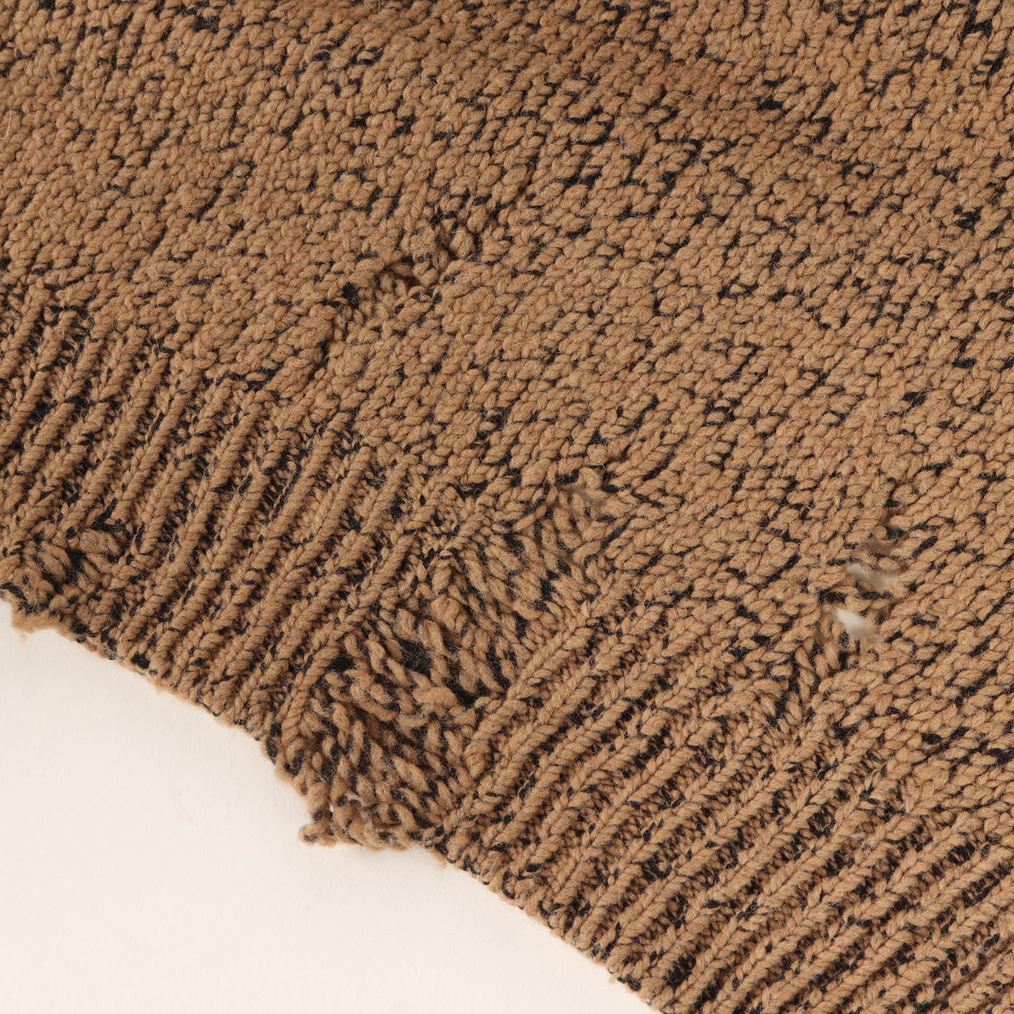 ダメージ加工 メランジ ニット (K-EVANS A03421 OBFAJ)