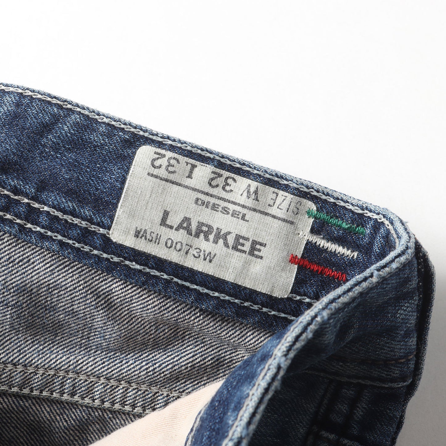 ヴィンテージ加工 ボタンフライ ストレート デニムパンツ (LARKEE) / ジーンズ イタカジ