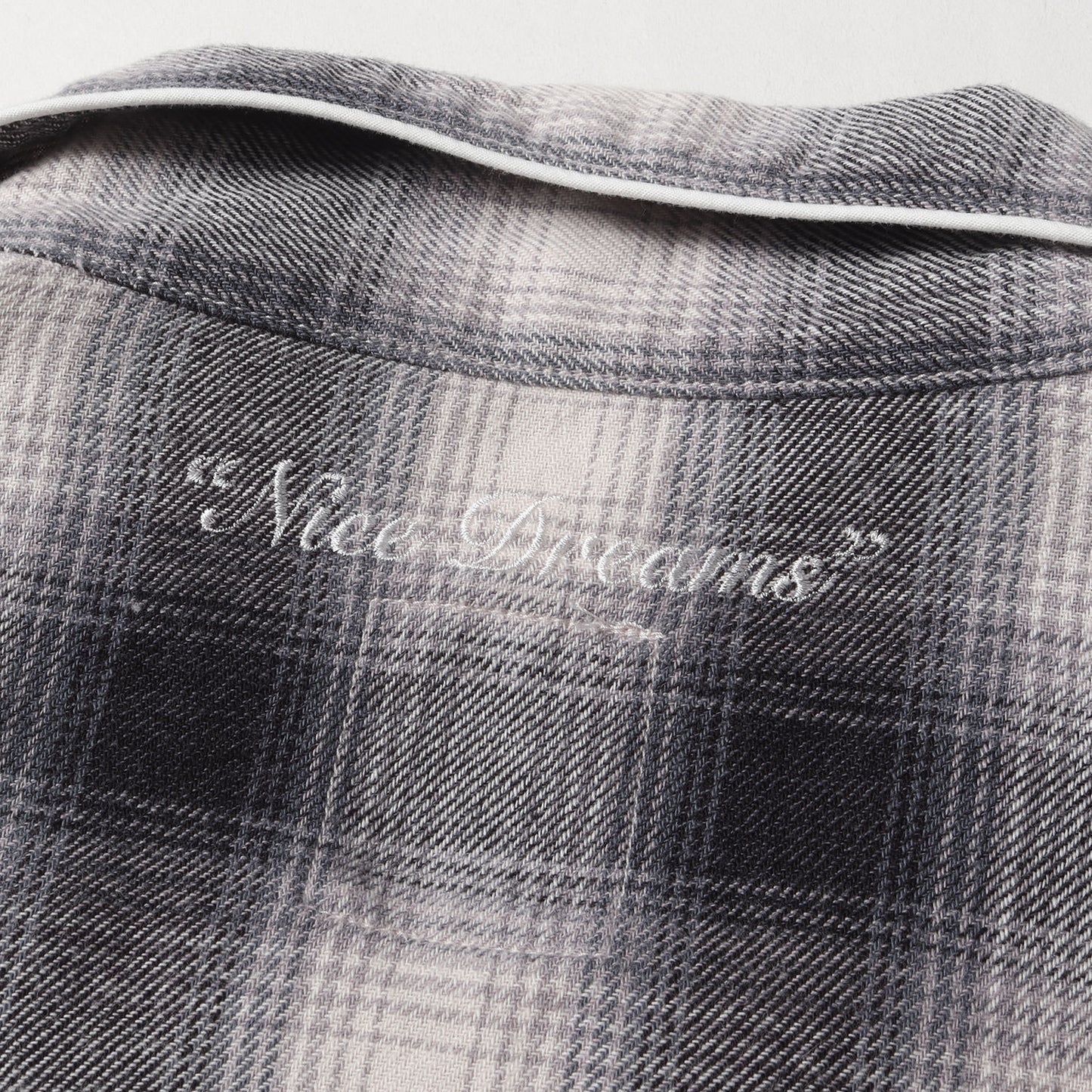 22SS オンブレチェック フランネル オープンカラー スリーピング シャツ (SD Set Up Flannel) / 長袖 開襟 パジャマ アメカジ グランパコア MADE IN JAPAN