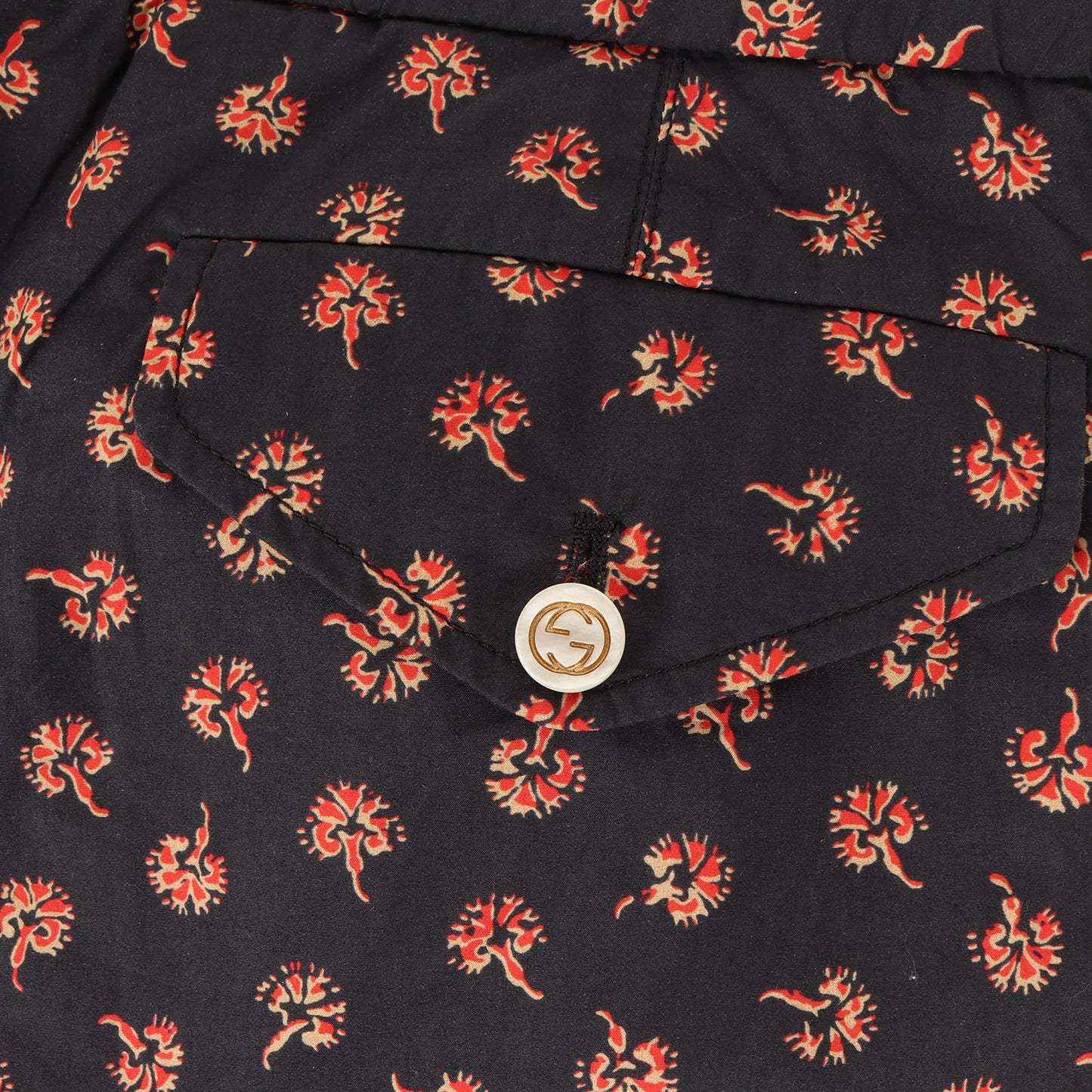 ジオメトリック ターンアップヘム ウエストゴム テーパード パンツ (405935 Z3935) / 総柄 ジッパーフライ ラグカジ ラグジュアリー カジュアル イタカジ