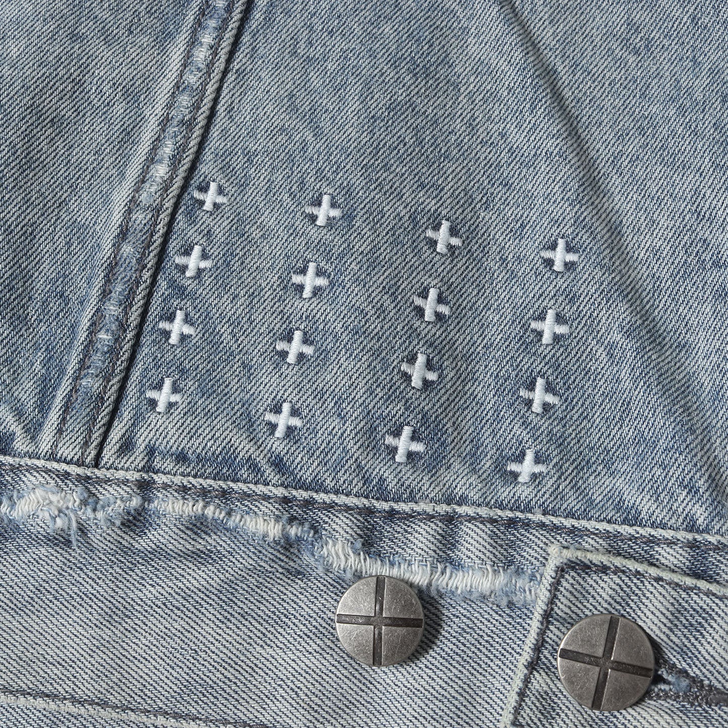 クラッシュ ケミカルウォッシュ加工 デニム トラッカー ジャケット (ON G JACKET ACID TRIP TRASH 1000064292) / ブルゾン アウター 羽織 定番 ベーシック