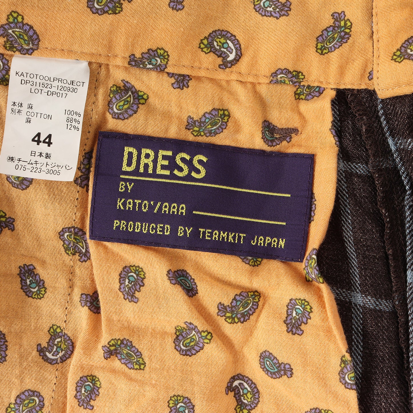 ウインドウペンチェック リネン ハーフ パンツ / ショート ショーツ DRESS BY KATO/AAA