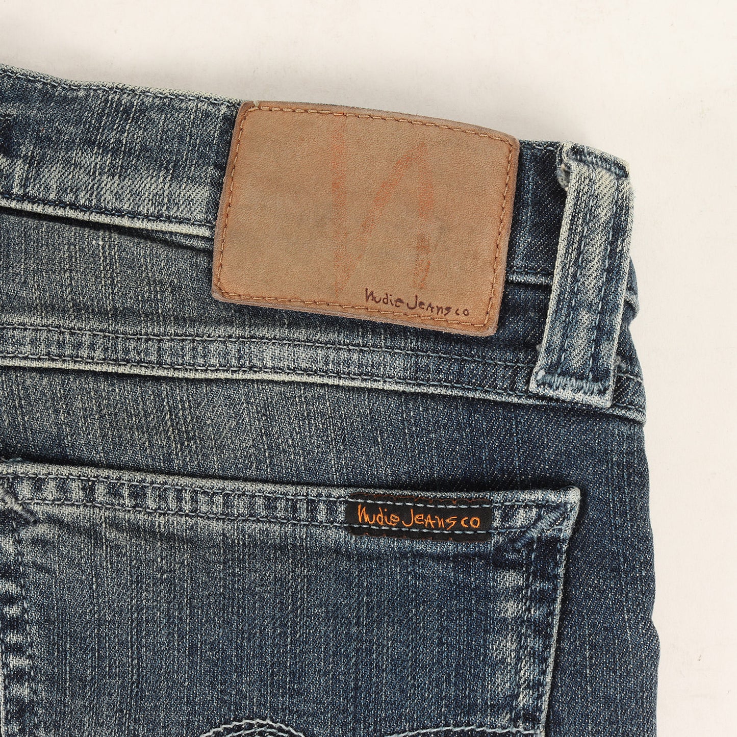 ヴィンテージ加工 ローライズ ストレッチ デニム スキニー パンツ / ジッパーフライ ジーンズ 定番 ベーシック MADE IN ITALY