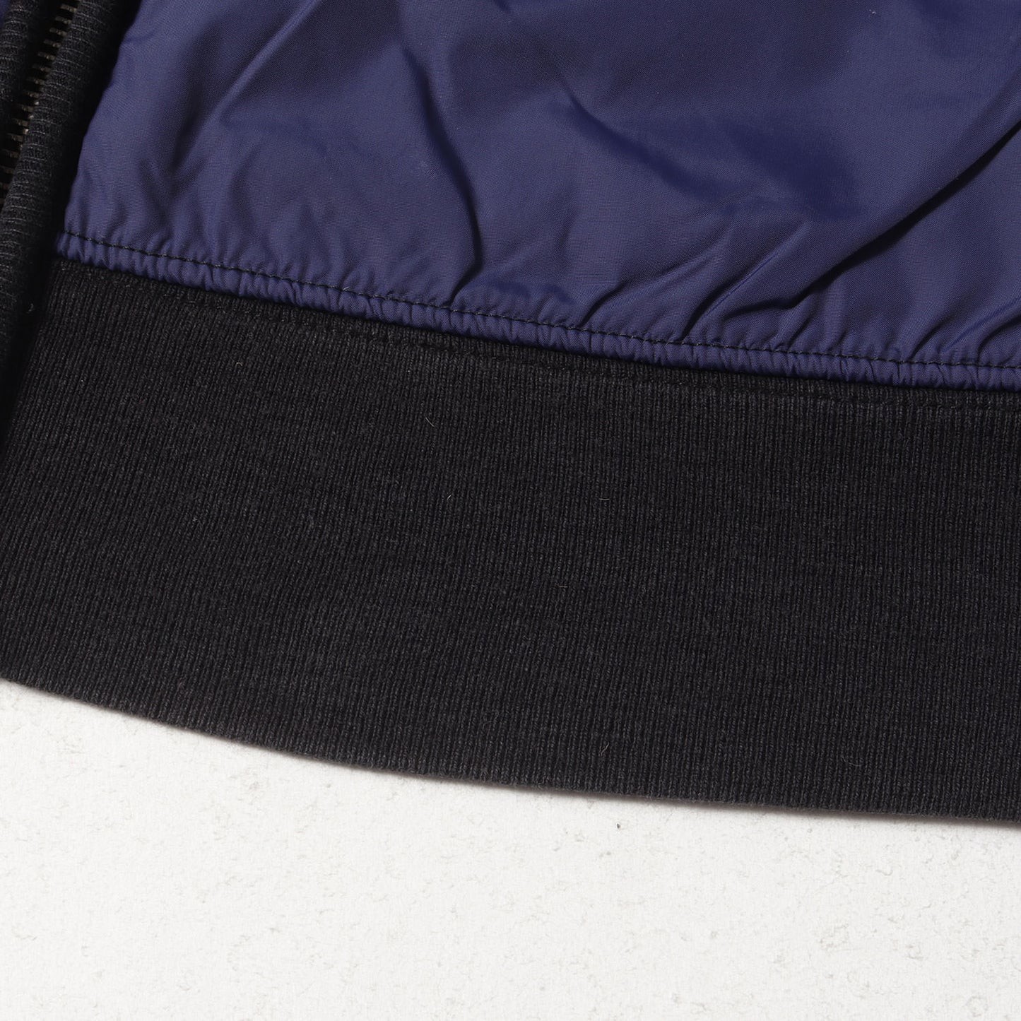 ナイロン 切替 スウェット ジップ ブルゾン