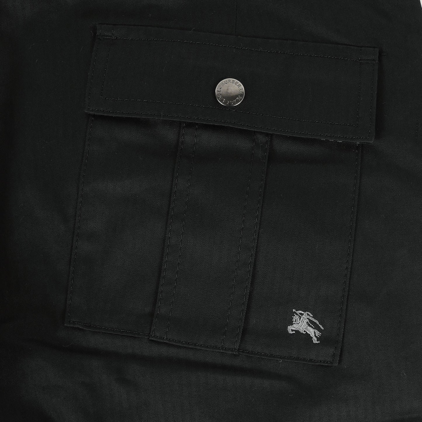 ヘリンボーン シャドーストライプ サテン セミフレア カーゴ パンツ / ジッパーフライ Y2K