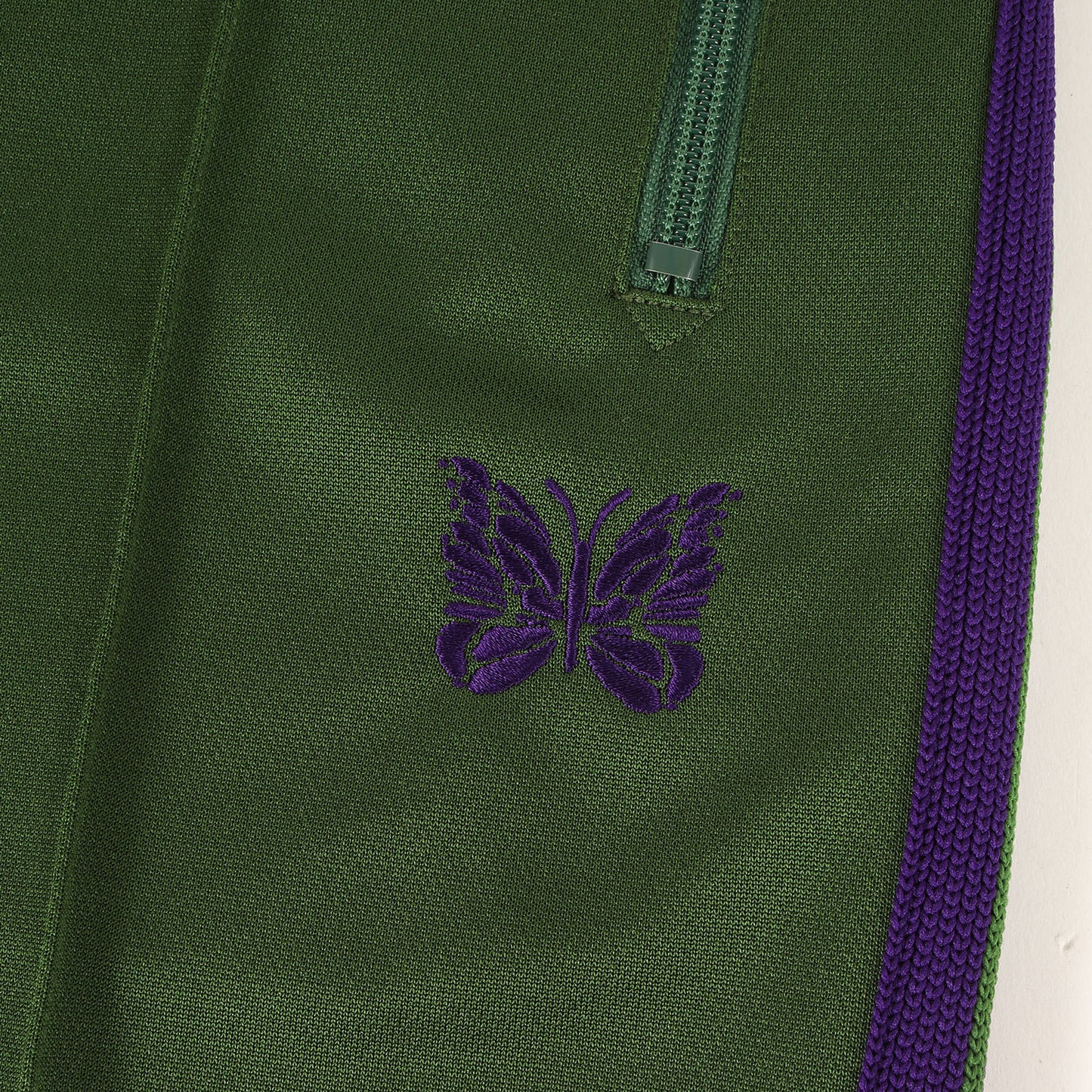 23AW パピヨン 刺繍 サイドライン 裾ゴム ジップ トラック パンツ (Zipped Track Pant Poly Smooth NS249) / ジャージ イージー ドメブラ