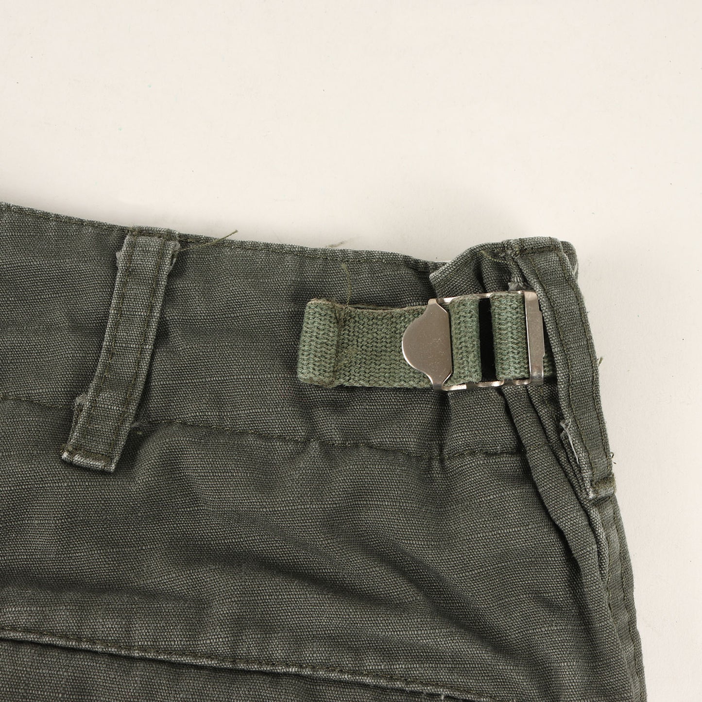 ヘムアジャスターボタン リップストップ クロップド カーゴ パンツ / ミリタリー トラウザーズ MADE IN USA