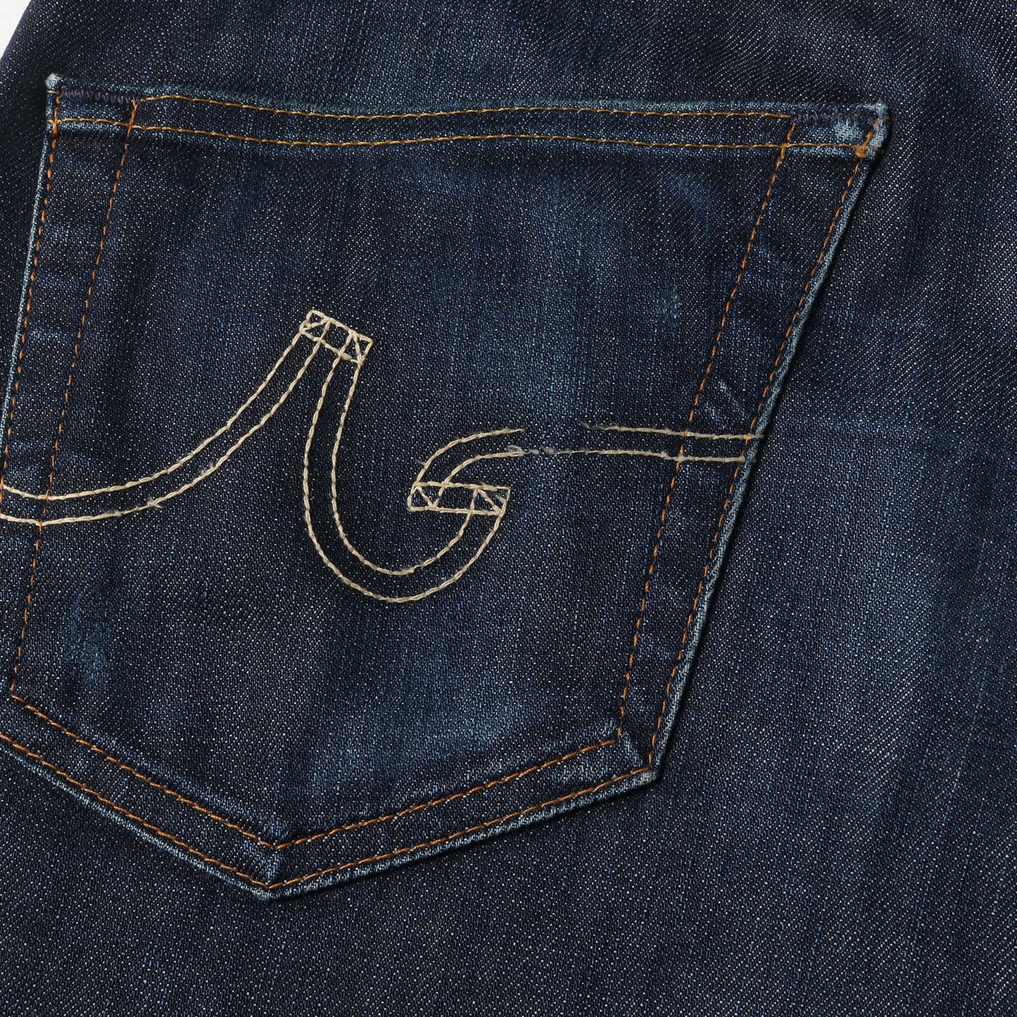 ジッパーフライ ストレッチ デニム パンツ (WOODBLOCK) / ジーンズ カジュアル ラグジュアリー ラグカジ