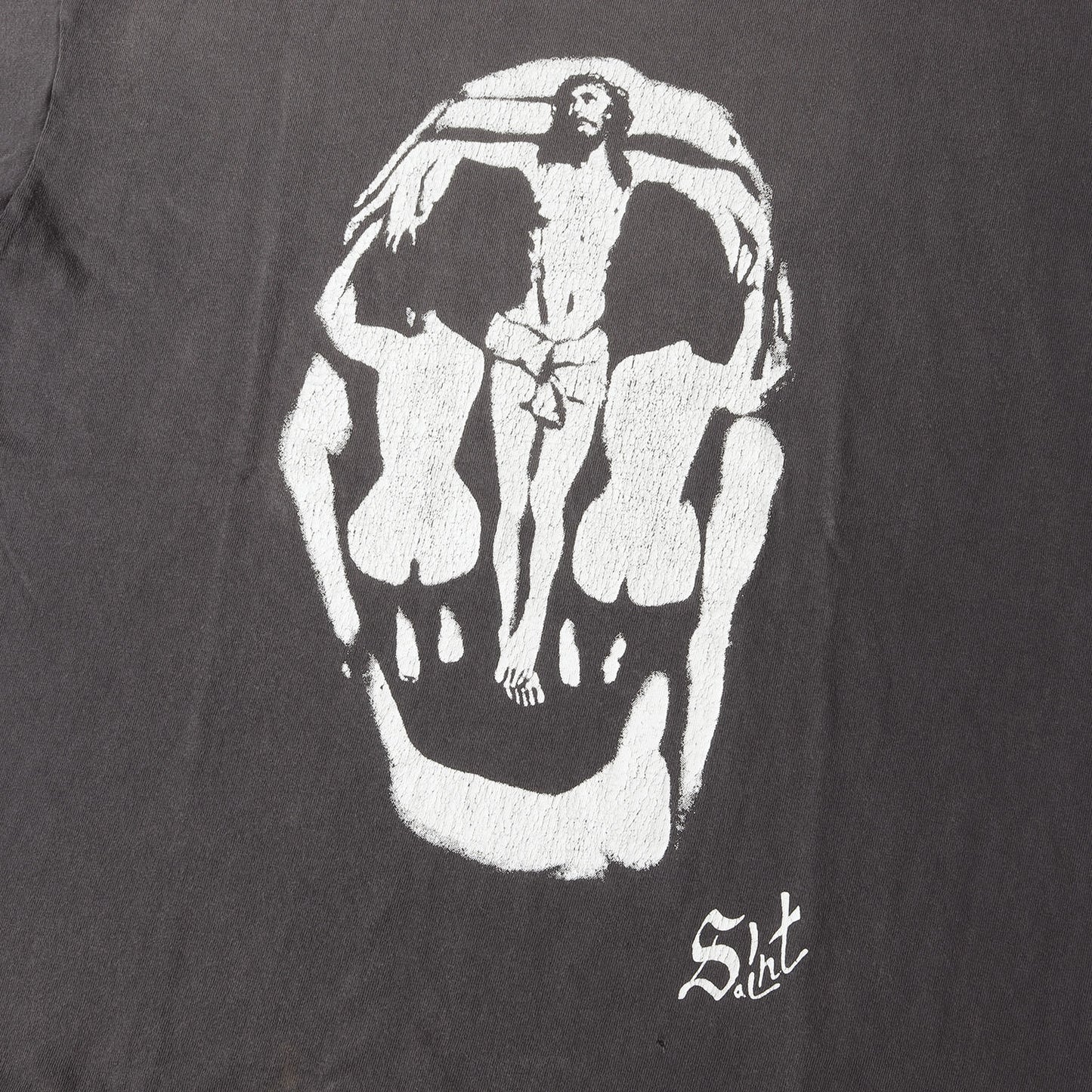 23SS フェード ヴィンテージ加工 パロディ グラフィック ロゴ Tシャツ (SS TEE JESUS SM-S23-0000-012) / Salvador Dali Women Forming a Skull