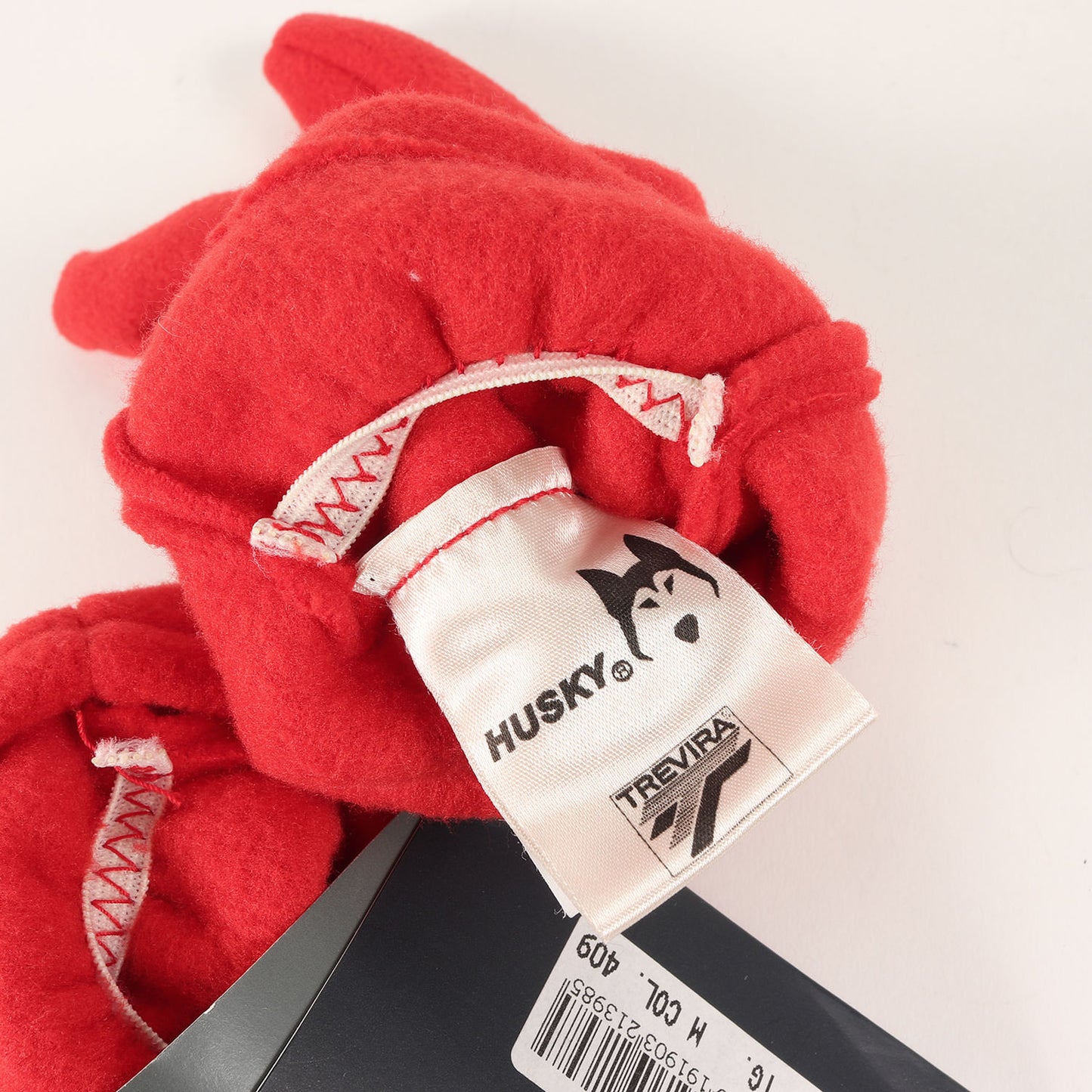 90s × HUSKY アイコン ロゴ 刺繍 フリース グローブ