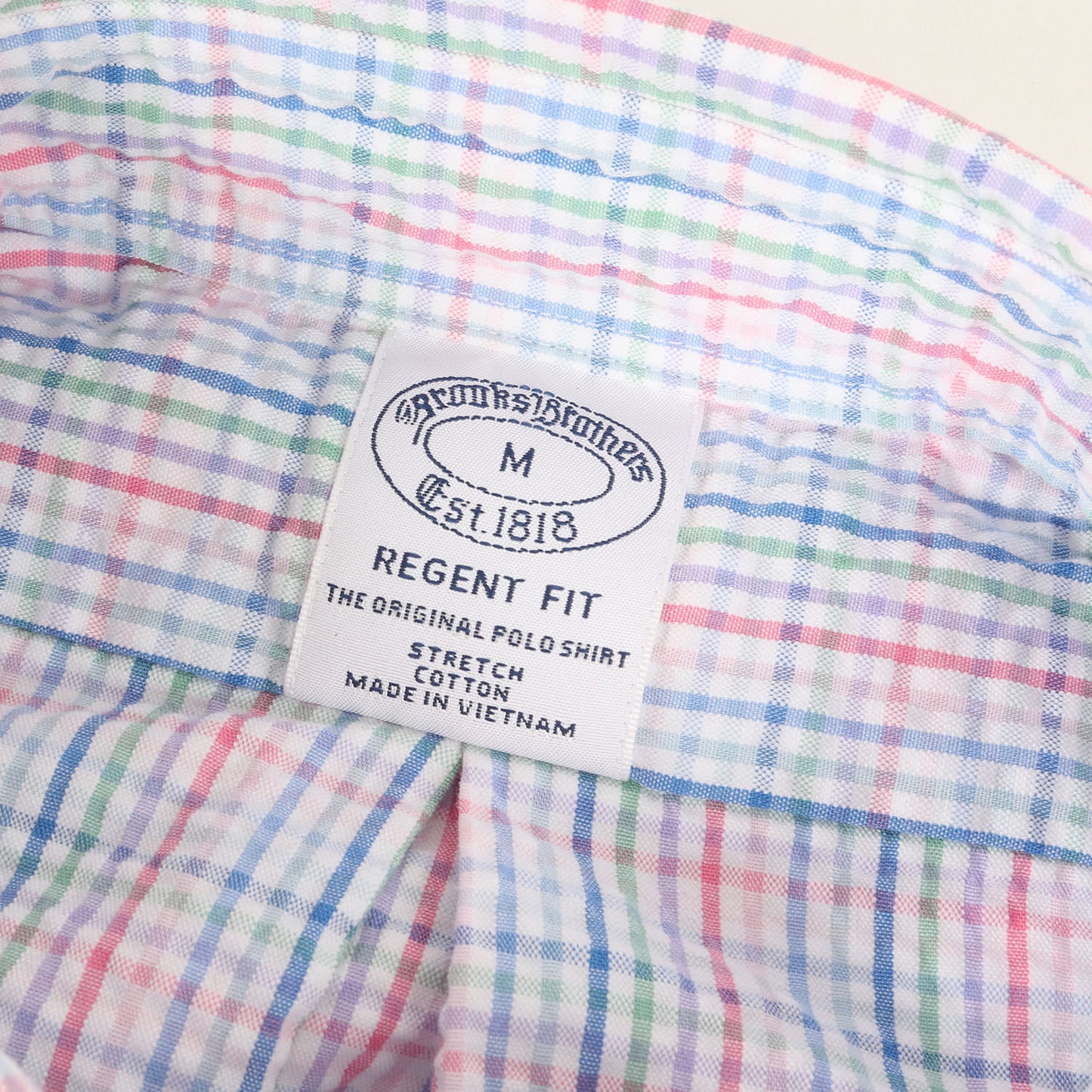 21SS マドラスチェック シアサッカー ボタンダウン 半袖 ストレッチ ドレス シャツ