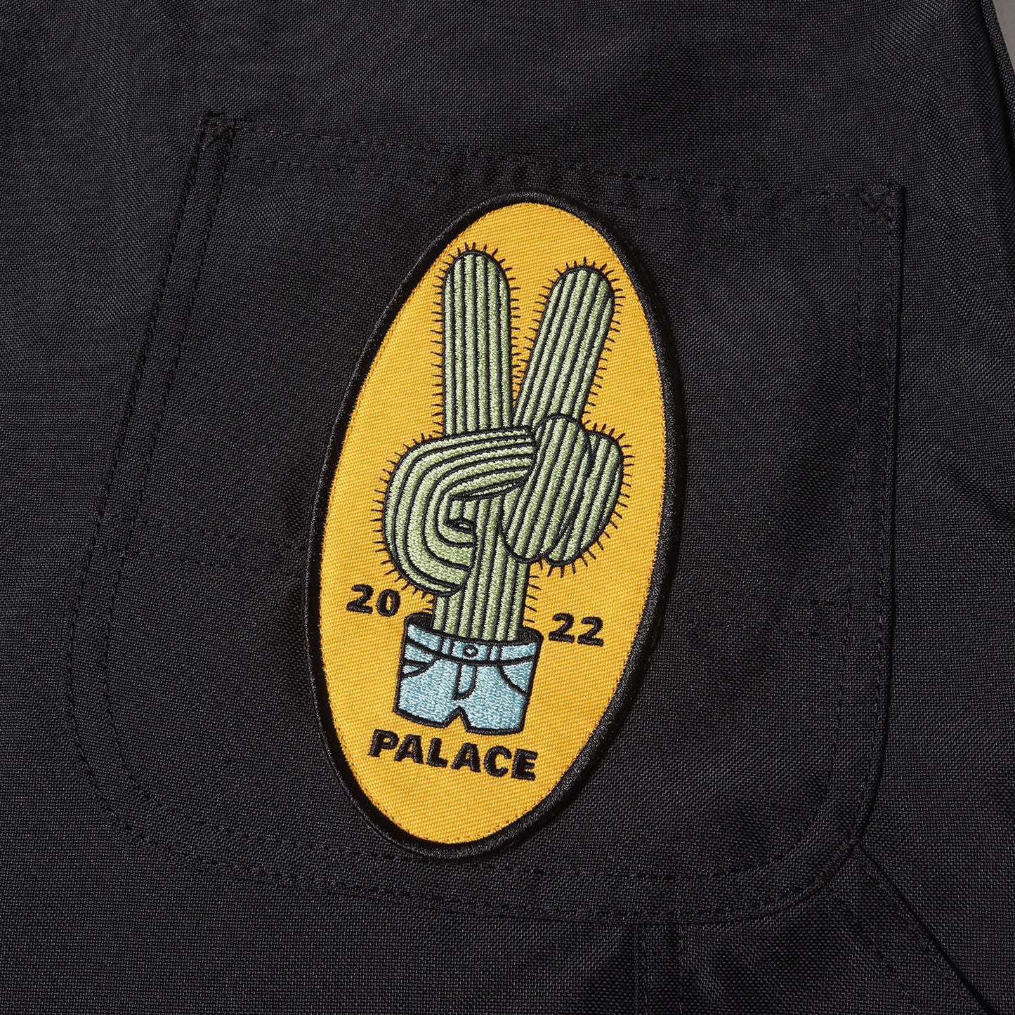 24SS × PALACE ロゴ ワッペン 刺繍 ポリ キャンバス ジャンプ スーツ (WM-A001)