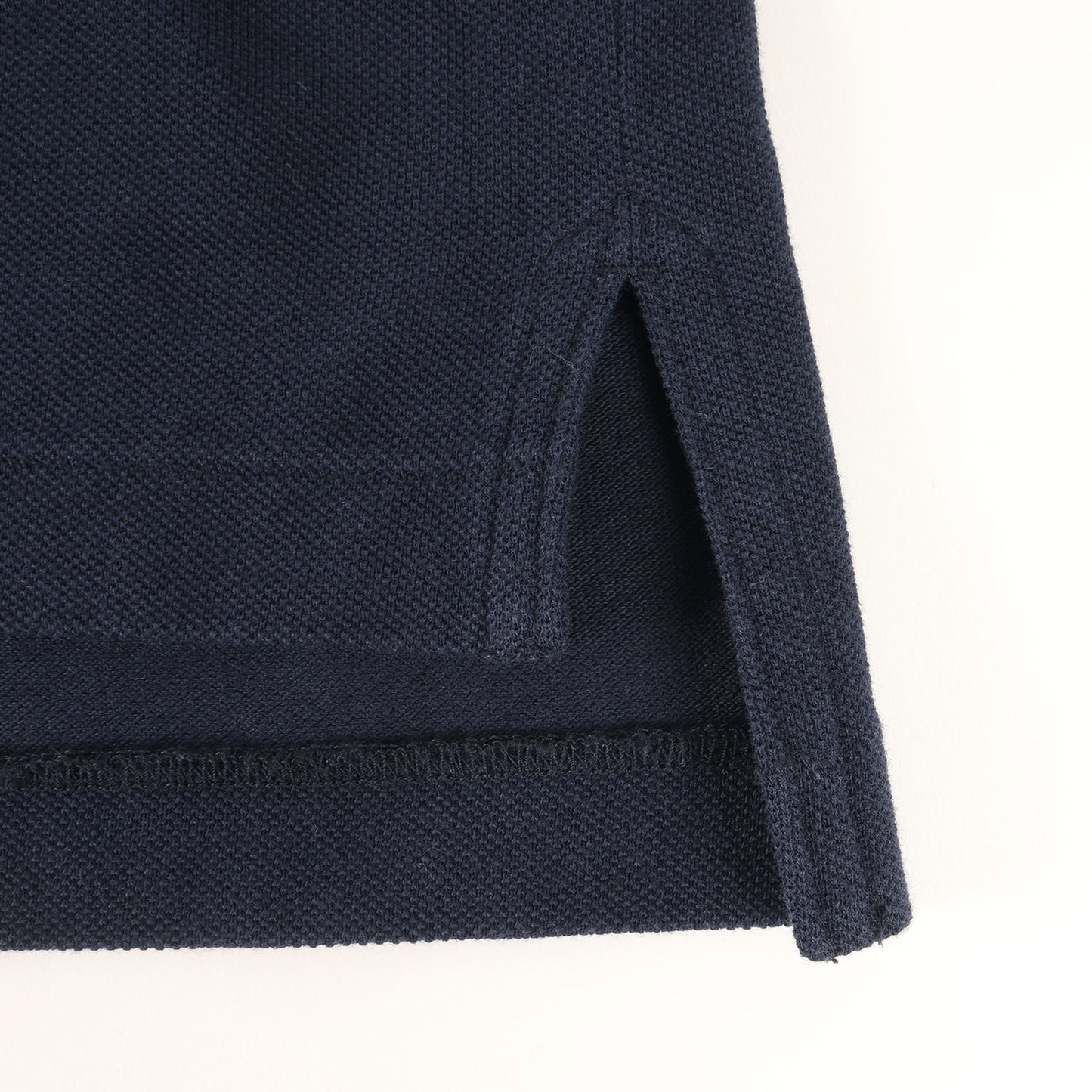 ロゴ 刺繍 クレリックカラー 鹿の子 ポロシャツ