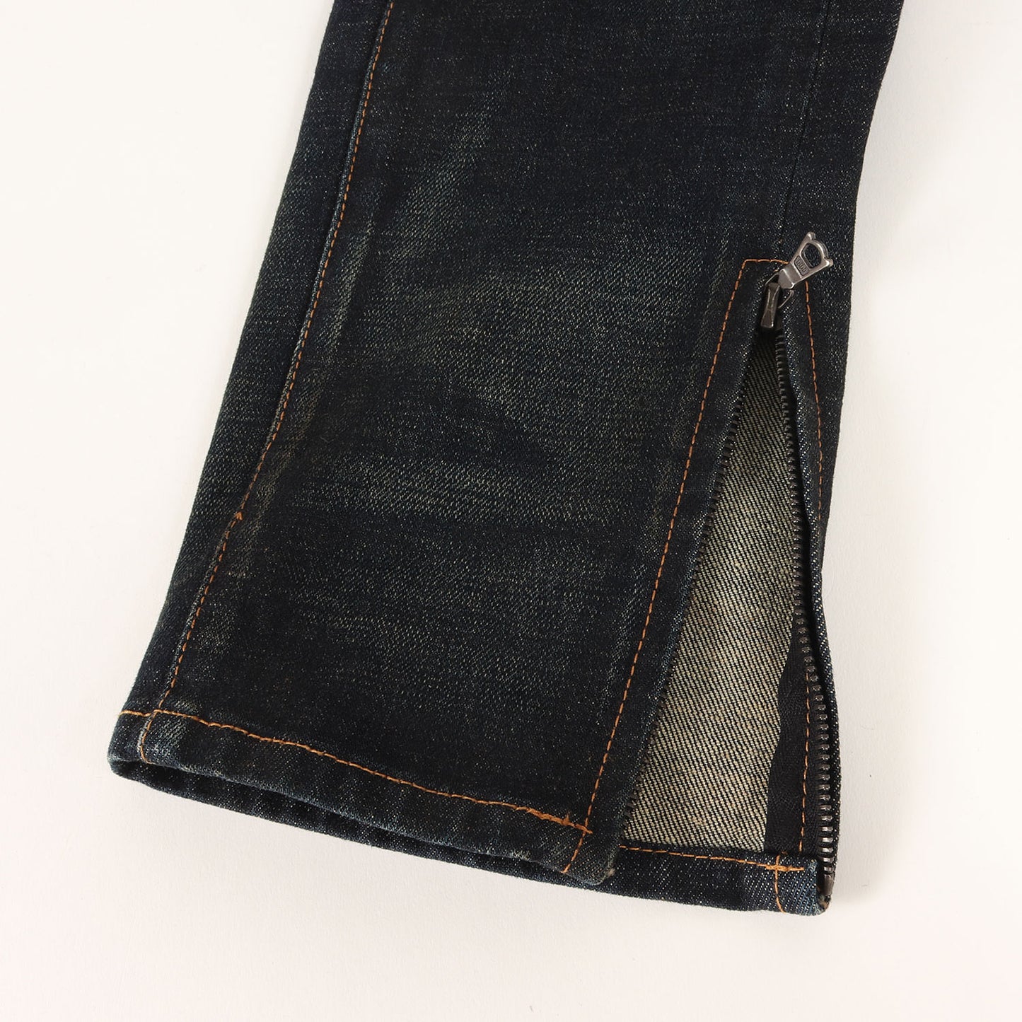 ストレッチ デニム 13oz モーターサイクル パンツ (1483-09) / ヴィンテージ加工 ジーンズ バイカー レザー