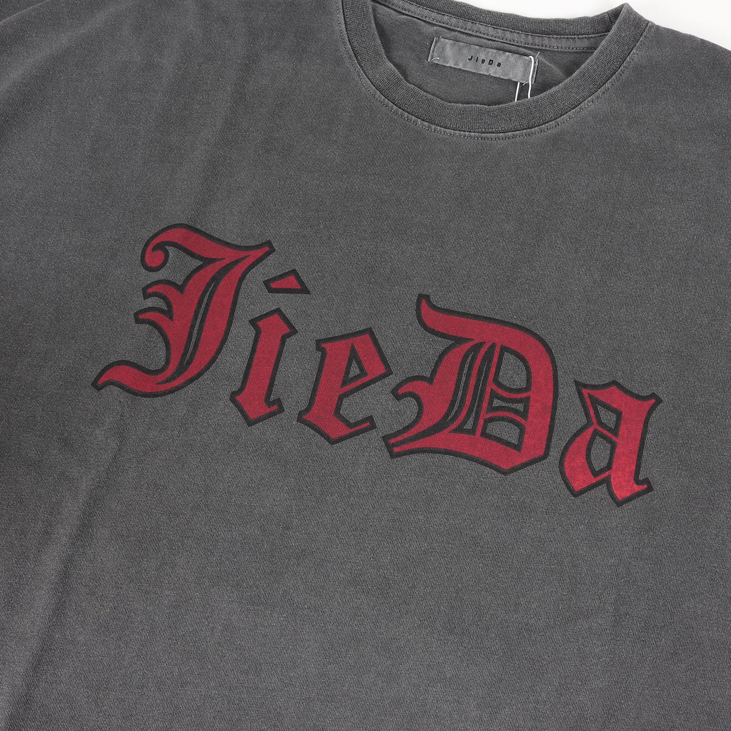 23SS ピグメント加工 ゴシック ロゴ オーバーサイズ Tシャツ (JIEDA GOTHIC OVERSIZED TEE Jie-23S-CT11-B)