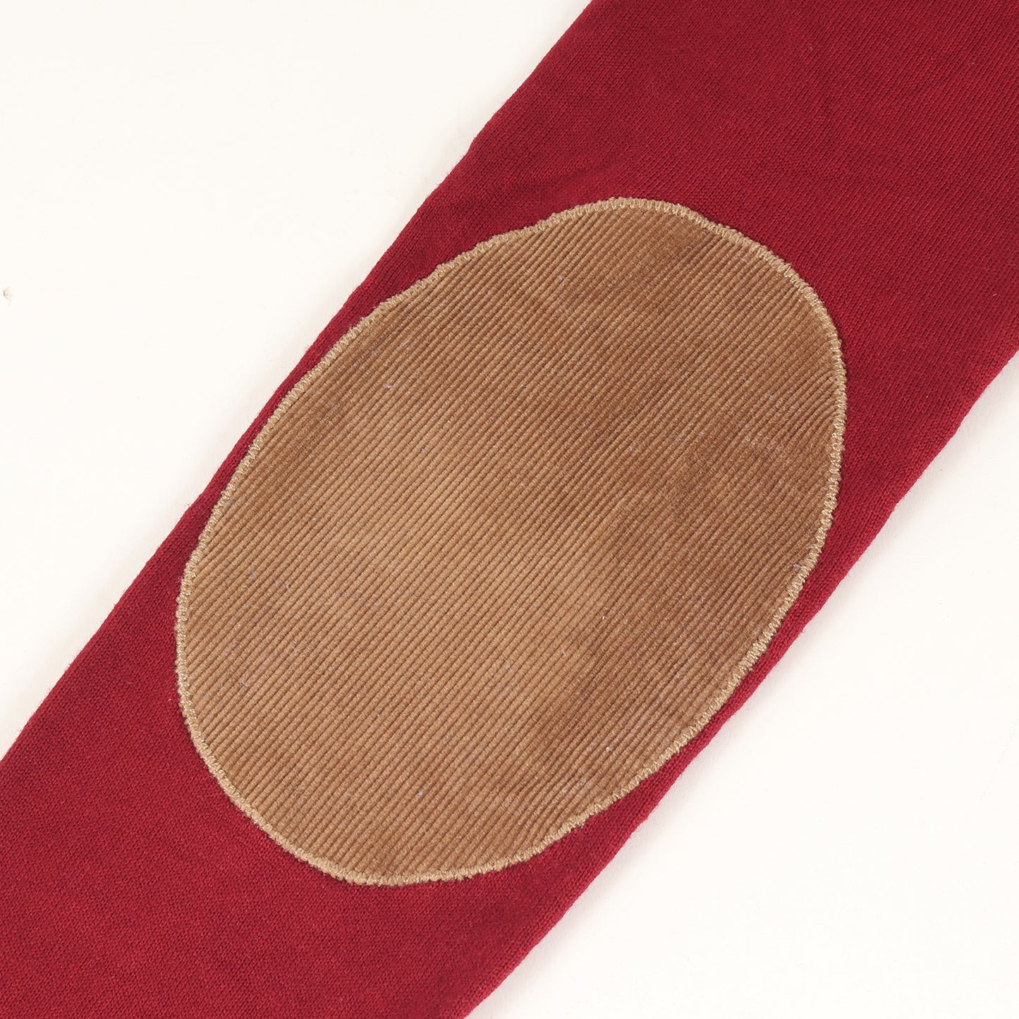 コーデュロイ エルボーパッチ ワンポイント ロゴプレート ハイゲージ ニット カーディガン