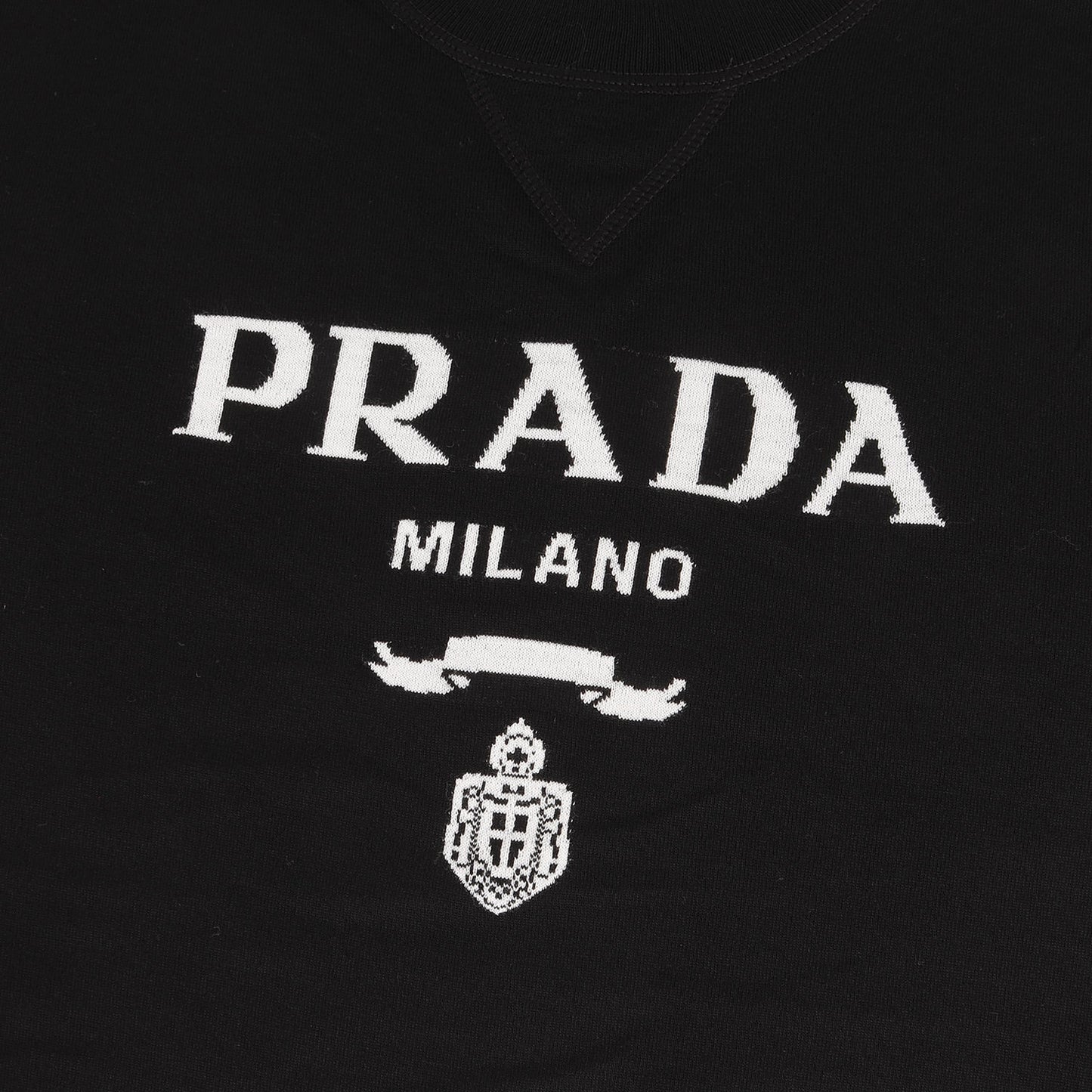 24SS 現行モデル ロゴ ジャガード ハイゲージ ウール 半袖 ニット (UMB272 S212) / Tシャツ セーター クルーネック