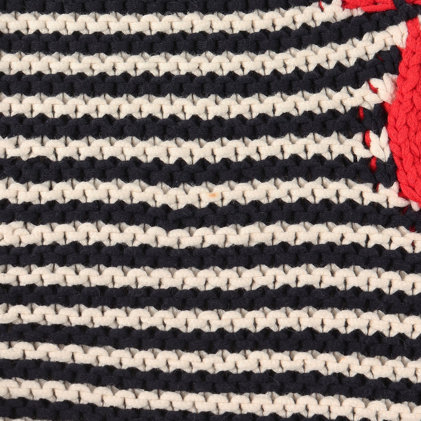 22AW グラフィック ジャガード ボーダー コットン ニット (100187331) / セーター プルオーバー 定番 ベーシック ビジネス ビジカジ オフィカジ アメトラ トラッド ラギッド ITALIAN YARN