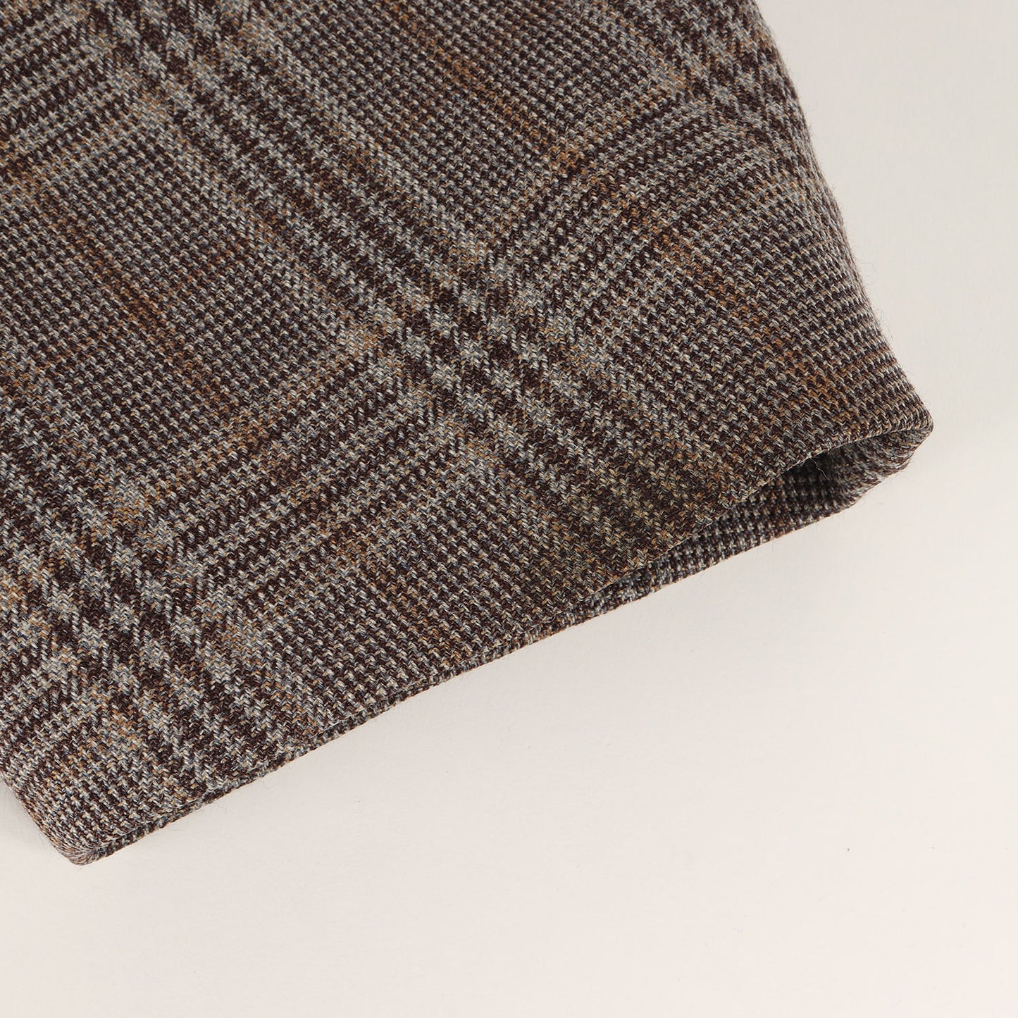 グレンチェック ステンカラー ロング コート (Double Check Coat A7AC01BN)