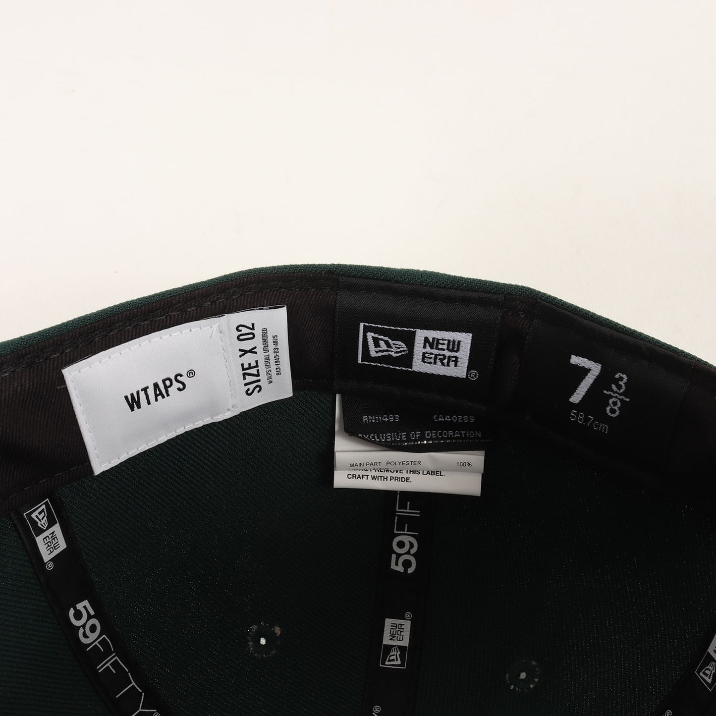 24SS × NEW ERA WTロゴ 刺繍 ベースボールキャップ(59FIFTY LOW PROFILE / CAP / POLY. TWILL)
