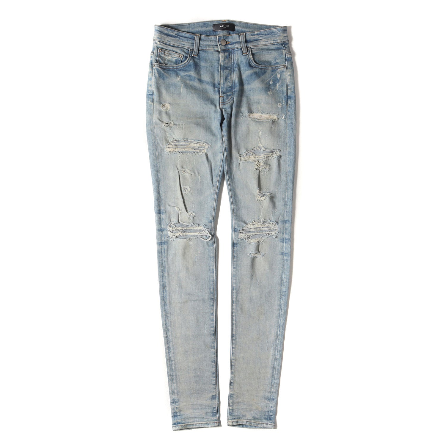 AMIRI (アミリ) ヴィンテージ リペア 加工 ストレッチ スキニー デニム AMIRI (アミリ) ヴィンテージ リペア 加工 ストレッチ スキニー デニム