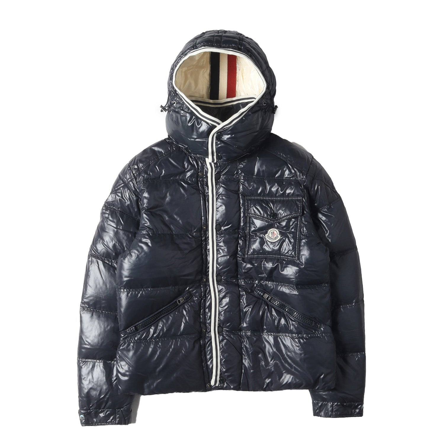 MONCLER (モンクレール) フード付き シャイニー ナイロン ダウンジャケット (BRANSON 41355/50/68950) / ブランソン  - ブランド古着の通販・買取 | BEEGLE by Boo-Bee