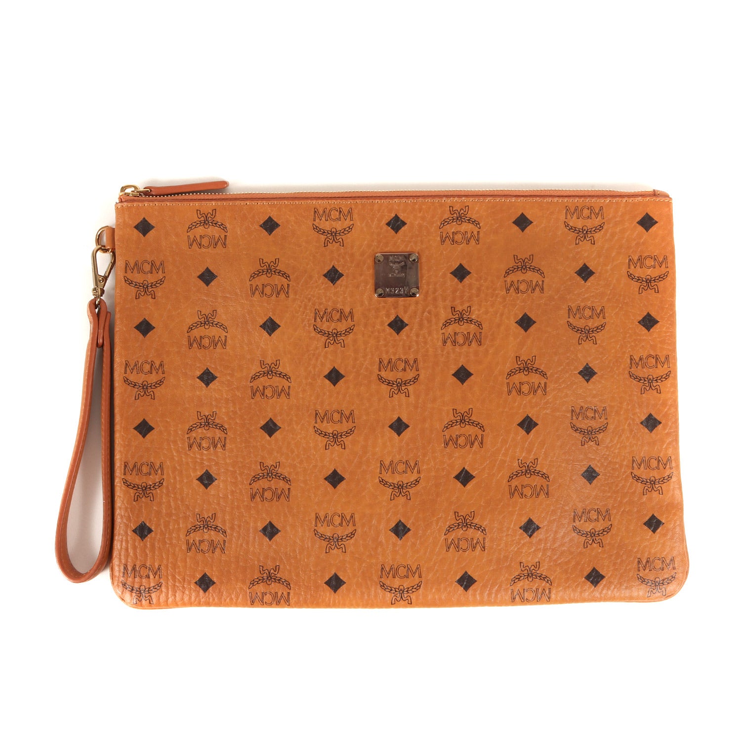 美品 エムシーエム MCM クラッチバッグ レザー ヴィセトス柄 ロゴ 総柄 黒 MCM エムシーエム クラッチバッグ ヴィセトス柄 ウォレット リスト