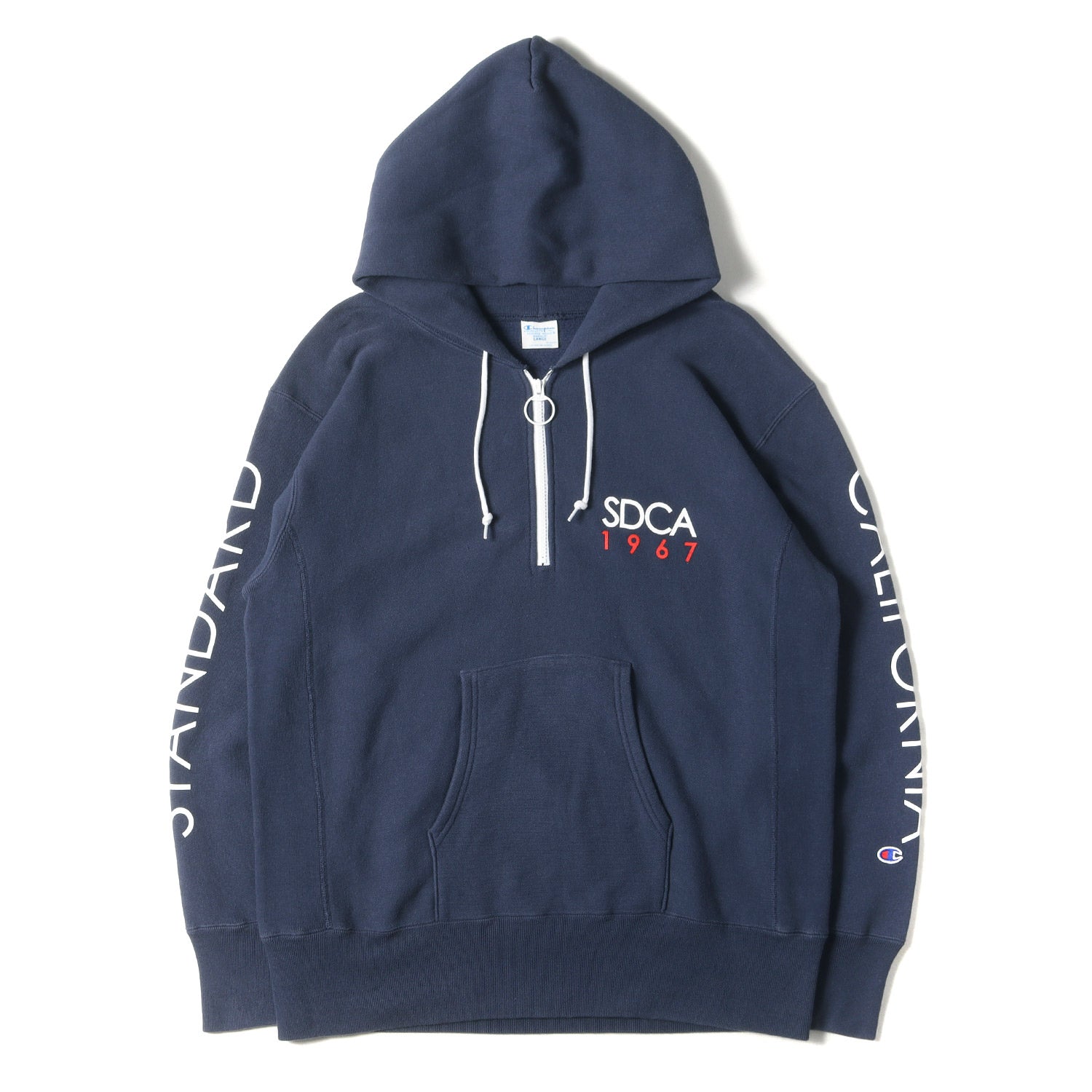 × Champion 単タグ ハーフジップ リバースウィーブ パーカー / 裏起毛