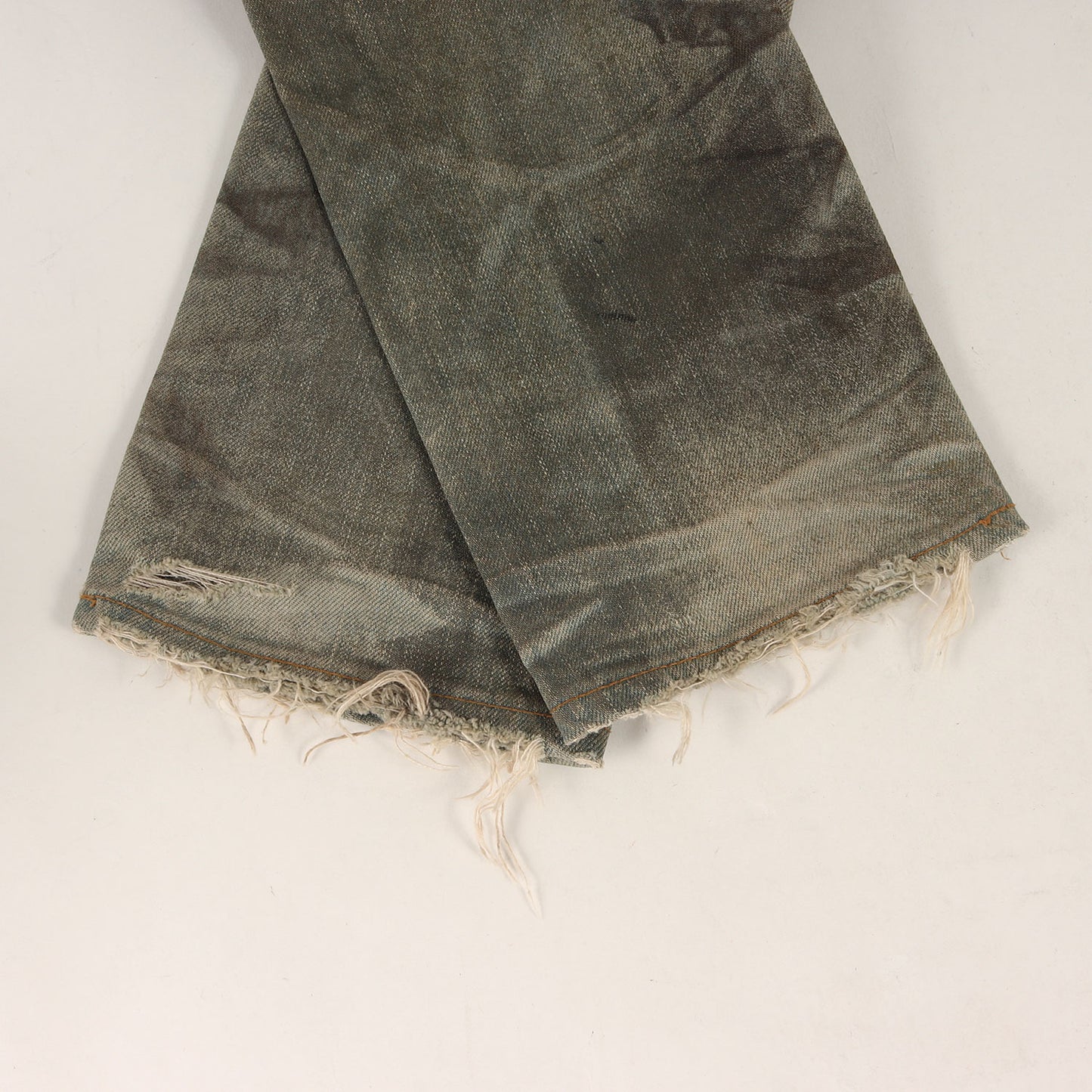 04SS エディ期 ヴィンテージ&汚し加工 スリム アイスブルー デニム パンツ (4EH1018088)