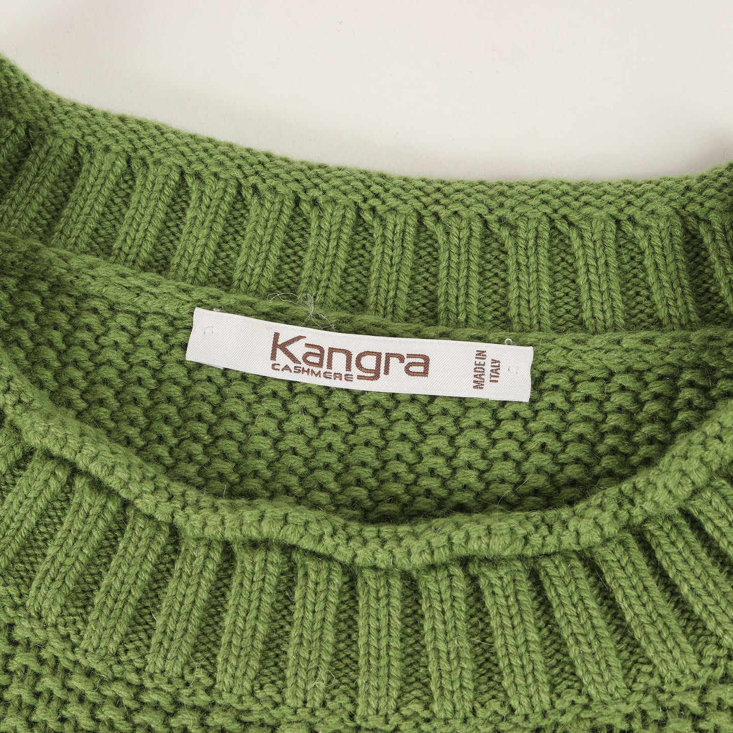 ボトルネック ポップコーン編み カシミア混 ウール ニット / MADE IN ITALY