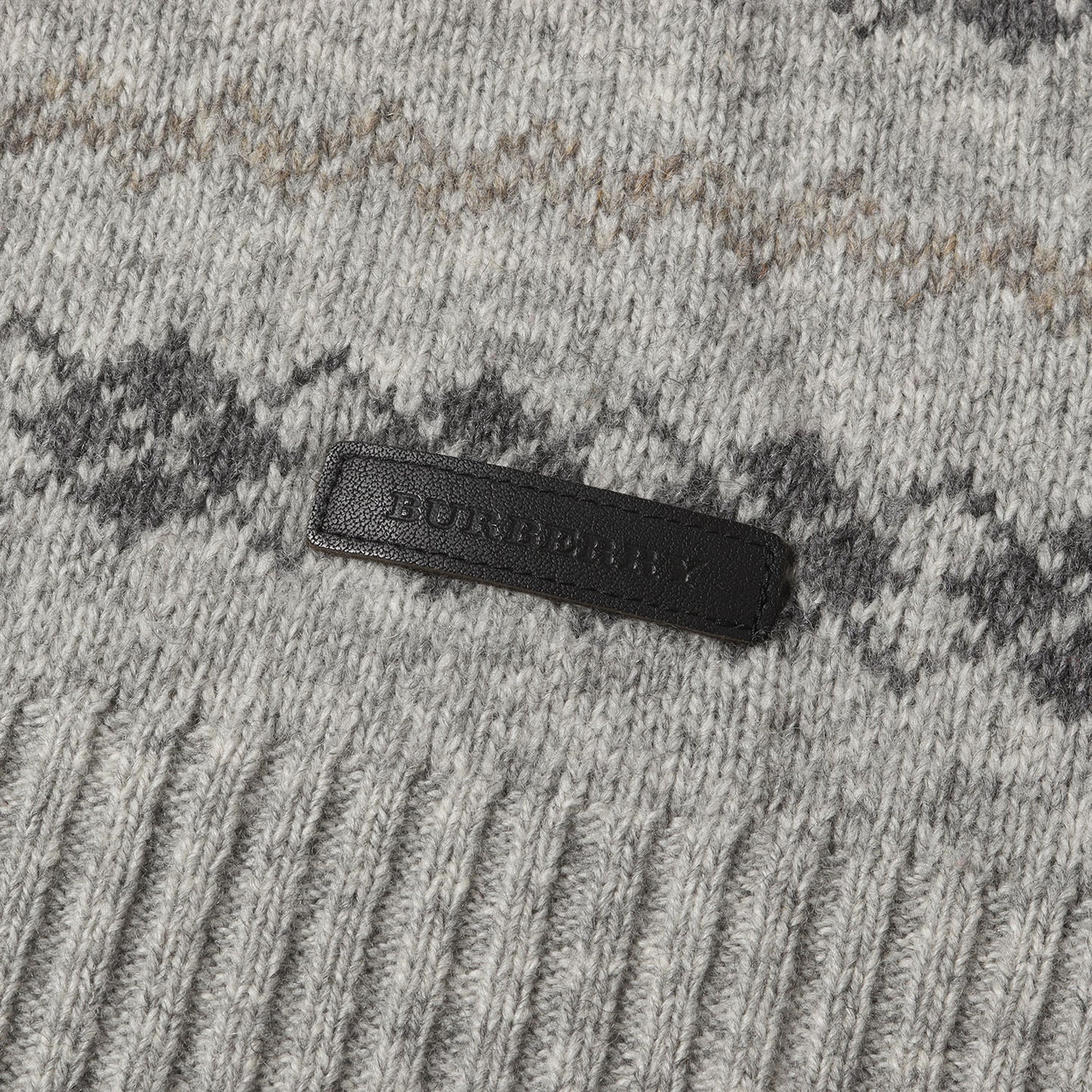 ノルディック柄 Vネック ウール ニット