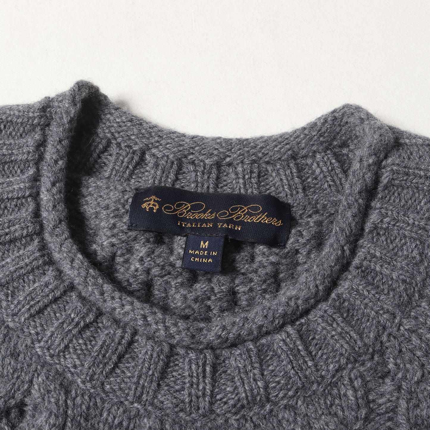 ケーブル編み メリノウール ニット / ITALIAN YARN