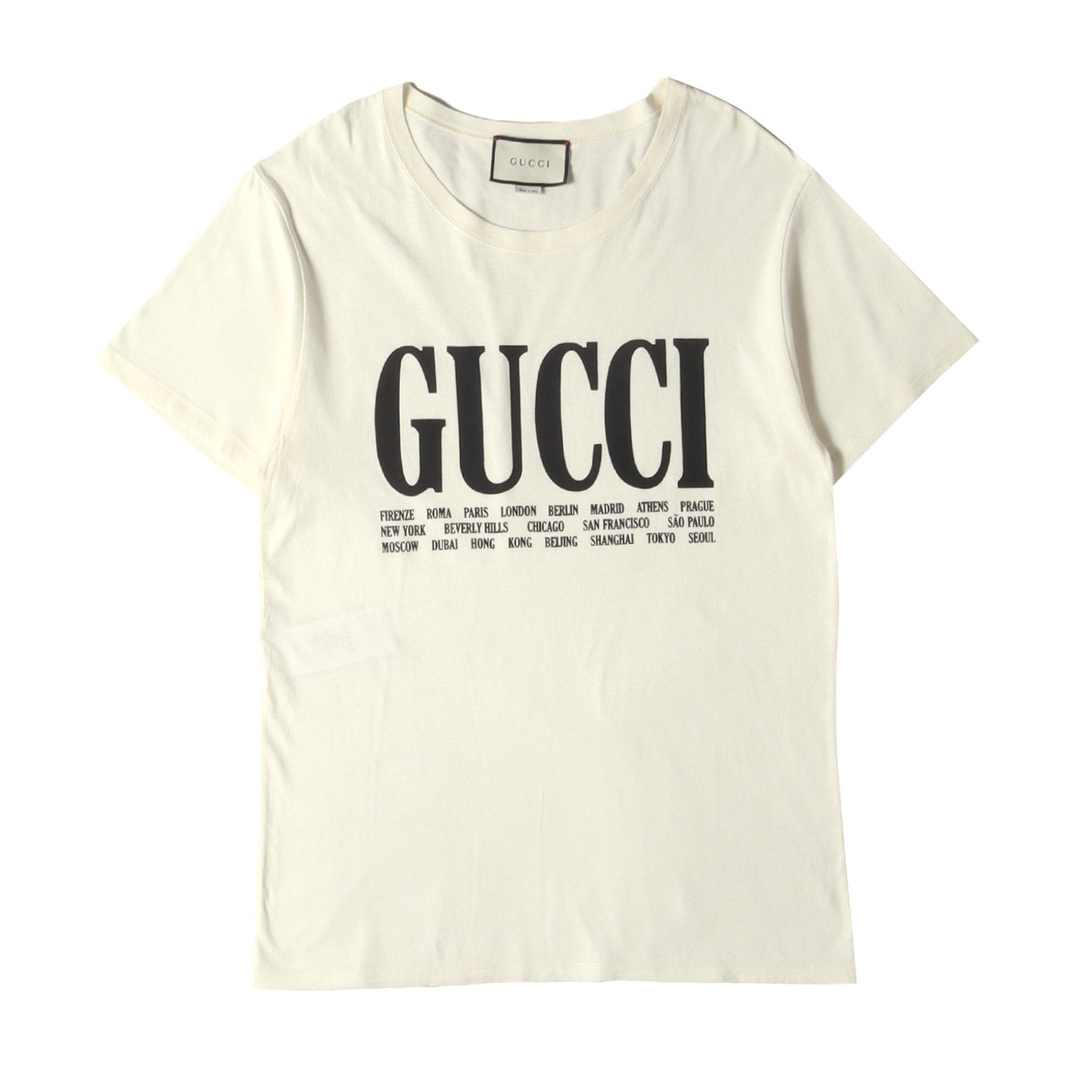 GUCCI (グッチ) シティ ロゴ Tシャツ (Cities Logo Print Tee 492347 
