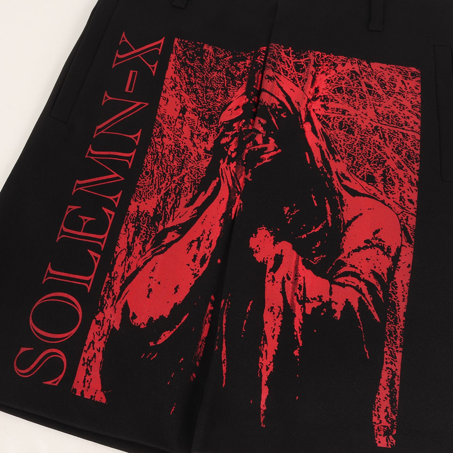 22SS × Tom tosseyn Solemn-X ペイント セミタイト ミニ スカート (Skirt with single pleat Solemn-X 221-M412C)